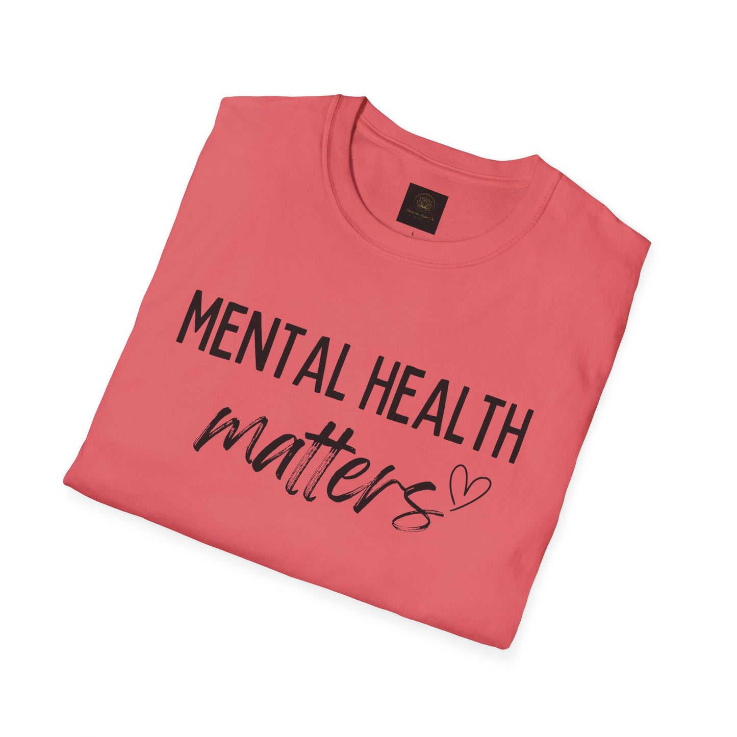 Mental Health Matters Unisex Softstyle T-Shirt, Inspirational Tee, Self-Care Gift, Awareness Apparel, Casual Wear