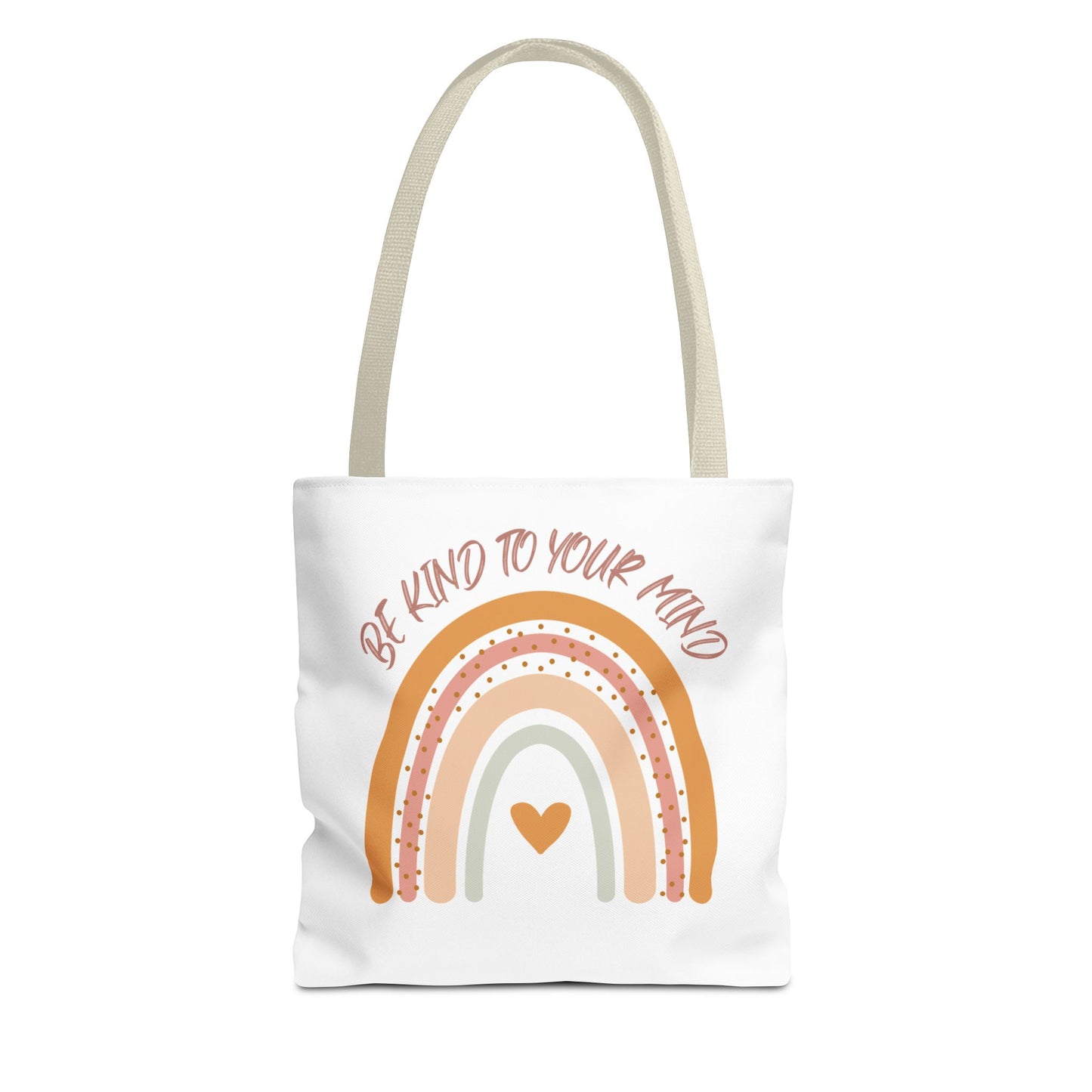Rainbow Motivational Tote Bag, Eco-Friendly Shopper, Mindfulness Gift, Everyday Carryall, Inspirational Bag, Cute Rainbows