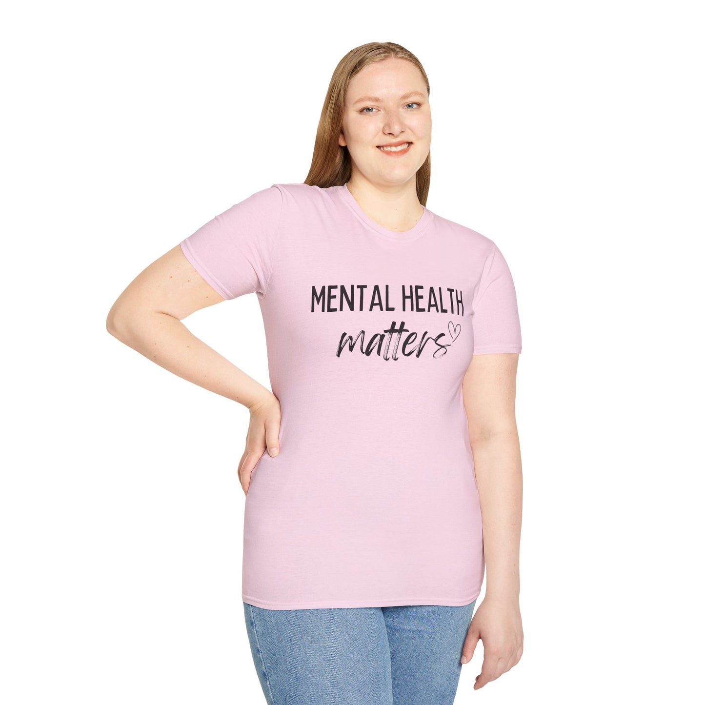 Mental Health Matters Unisex Softstyle T-Shirt, Inspirational Tee, Self-Care Gift, Awareness Apparel, Casual Wear