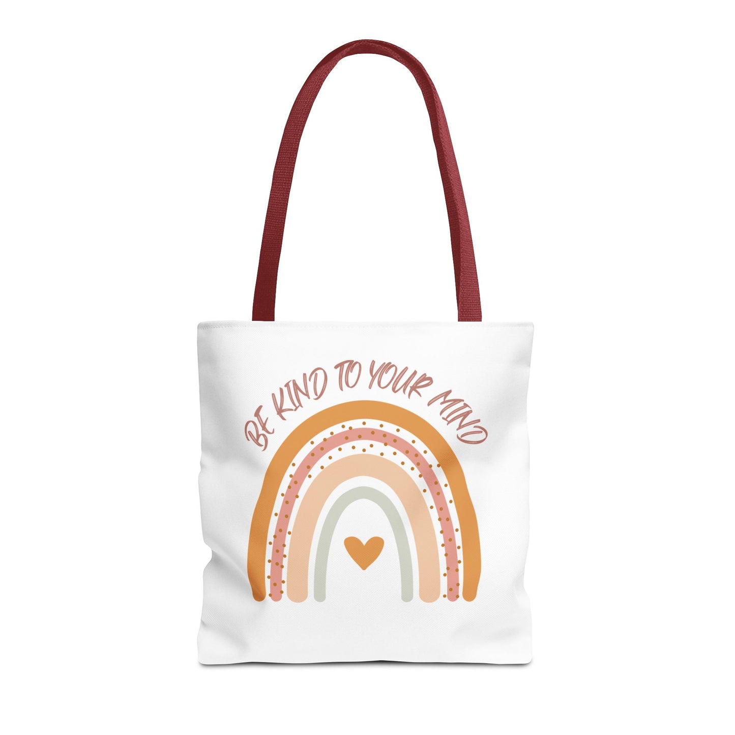 Rainbow Motivational Tote Bag, Eco-Friendly Shopper, Mindfulness Gift, Everyday Carryall, Inspirational Bag, Cute Rainbows