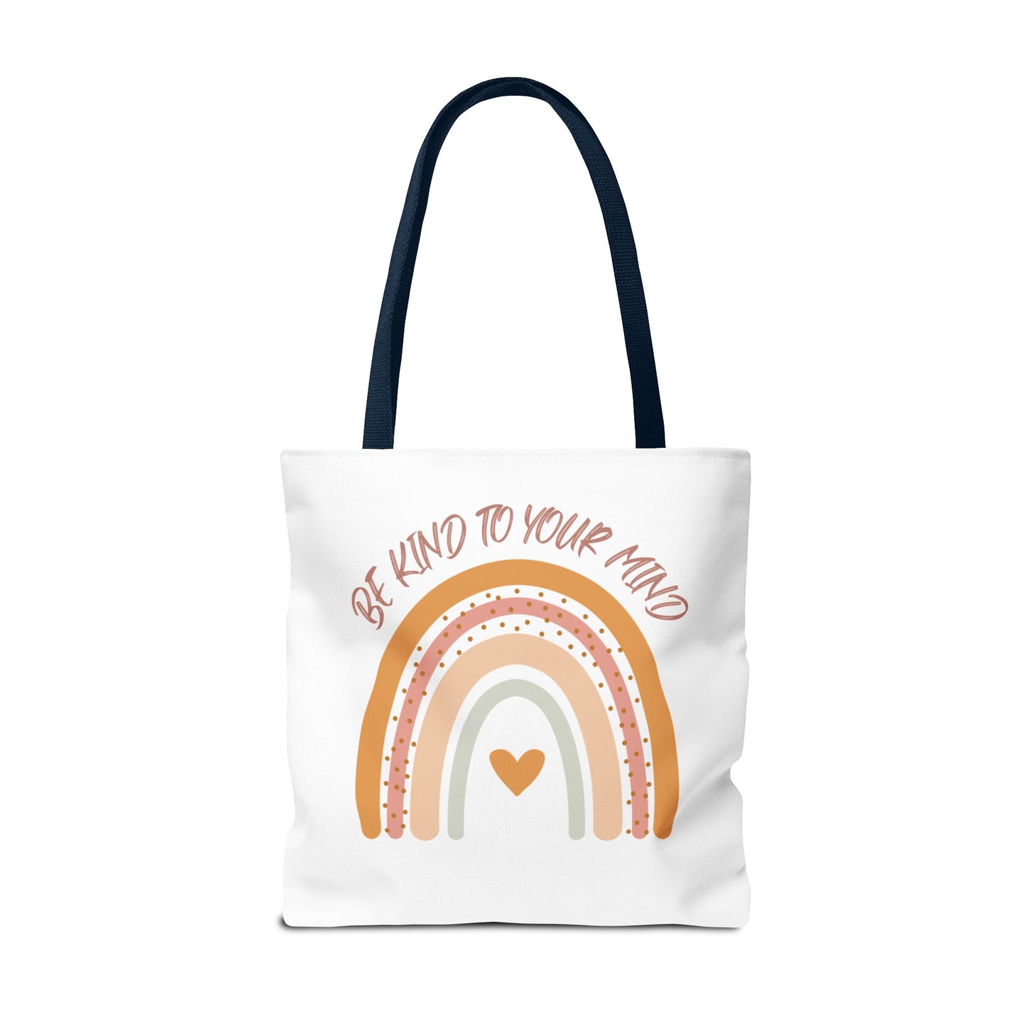Rainbow Motivational Tote Bag, Eco-Friendly Shopper, Mindfulness Gift, Everyday Carryall, Inspirational Bag, Cute Rainbows