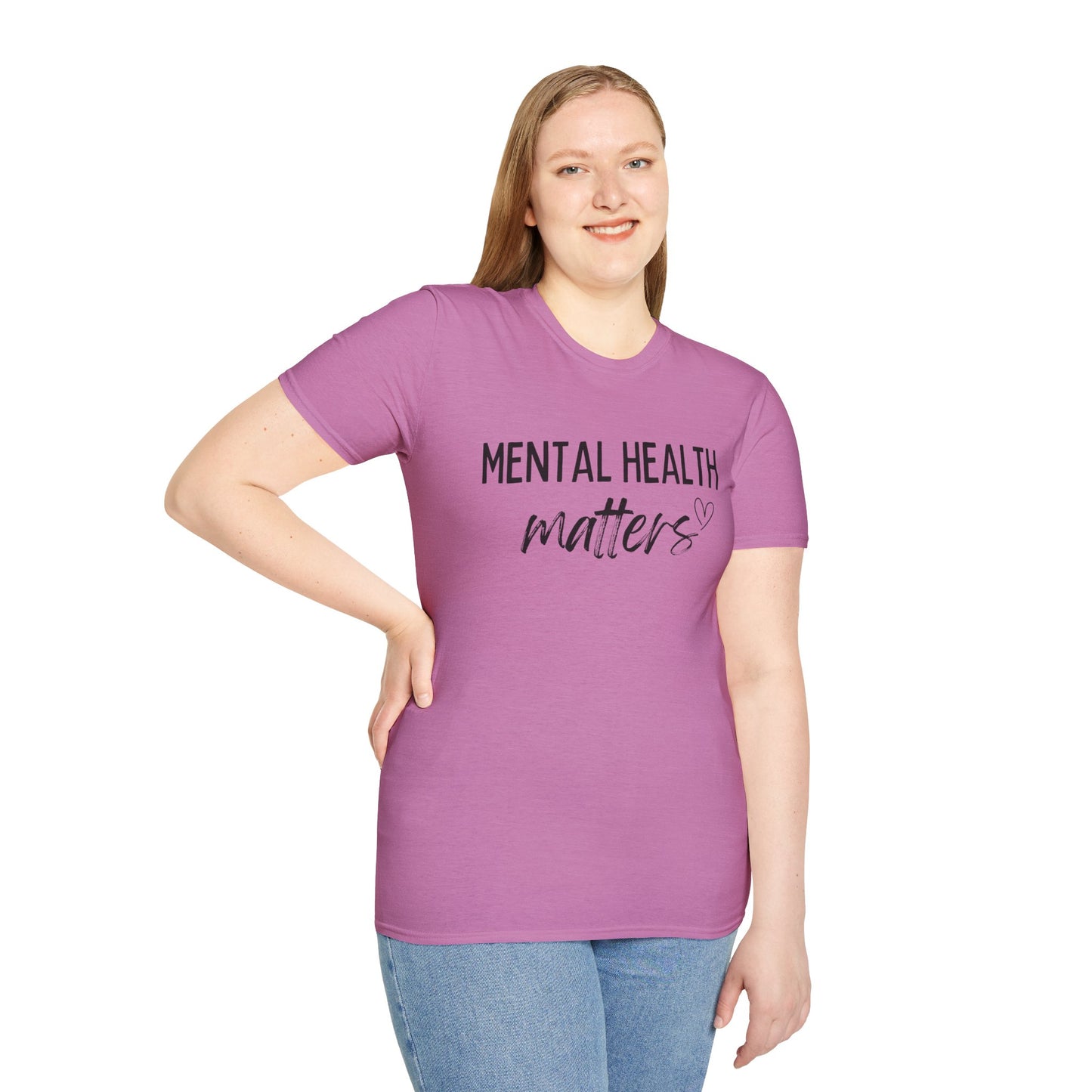 Mental Health Matters Unisex Softstyle T-Shirt, Inspirational Tee, Self-Care Gift, Awareness Apparel, Casual Wear