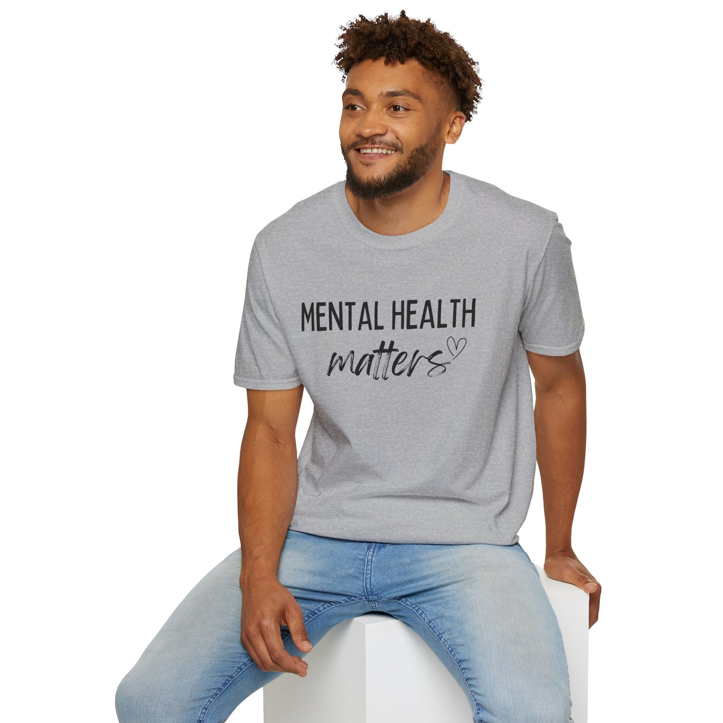 Mental Health Matters Unisex Softstyle T-Shirt, Inspirational Tee, Self-Care Gift, Awareness Apparel, Casual Wear