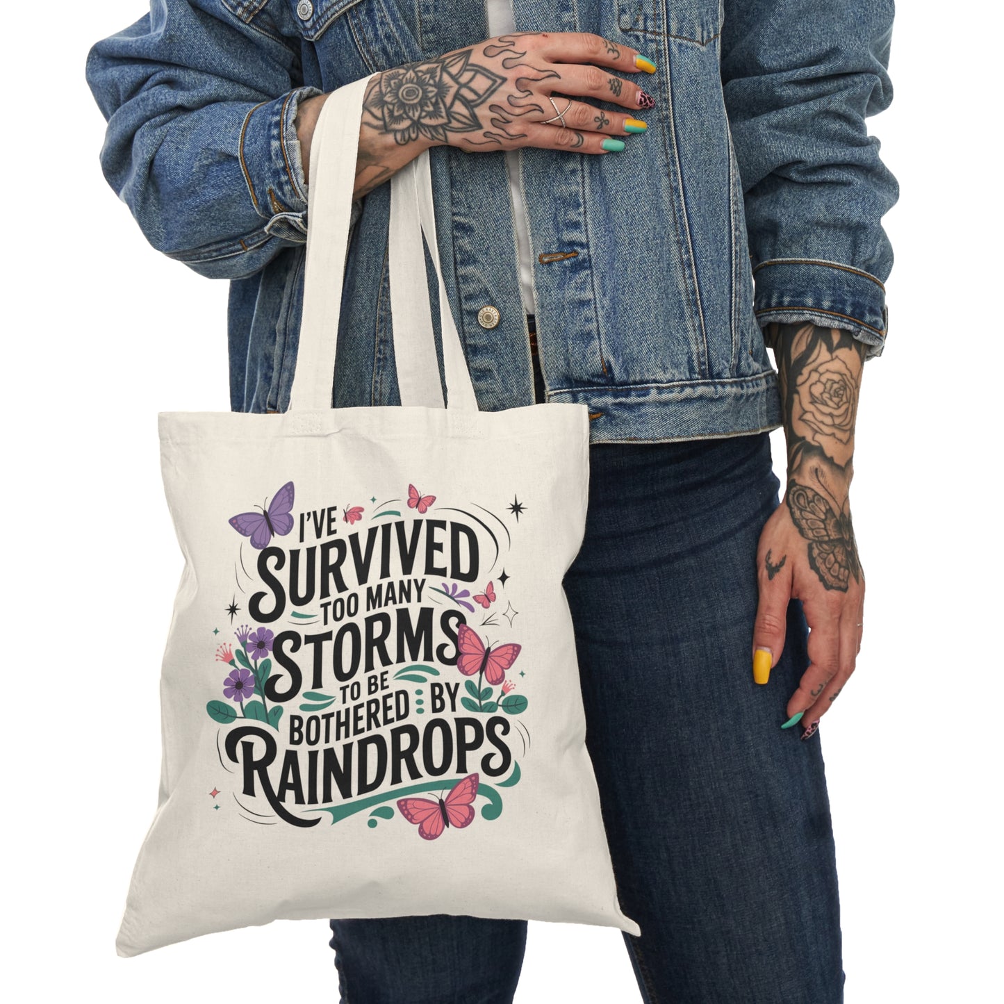 Inspirational Natural Tote Bag - Eco-Friendly Bag for Everyday Use, Gift for Friends, Motivational Quote, Stylish Shopping Bag, Green Living