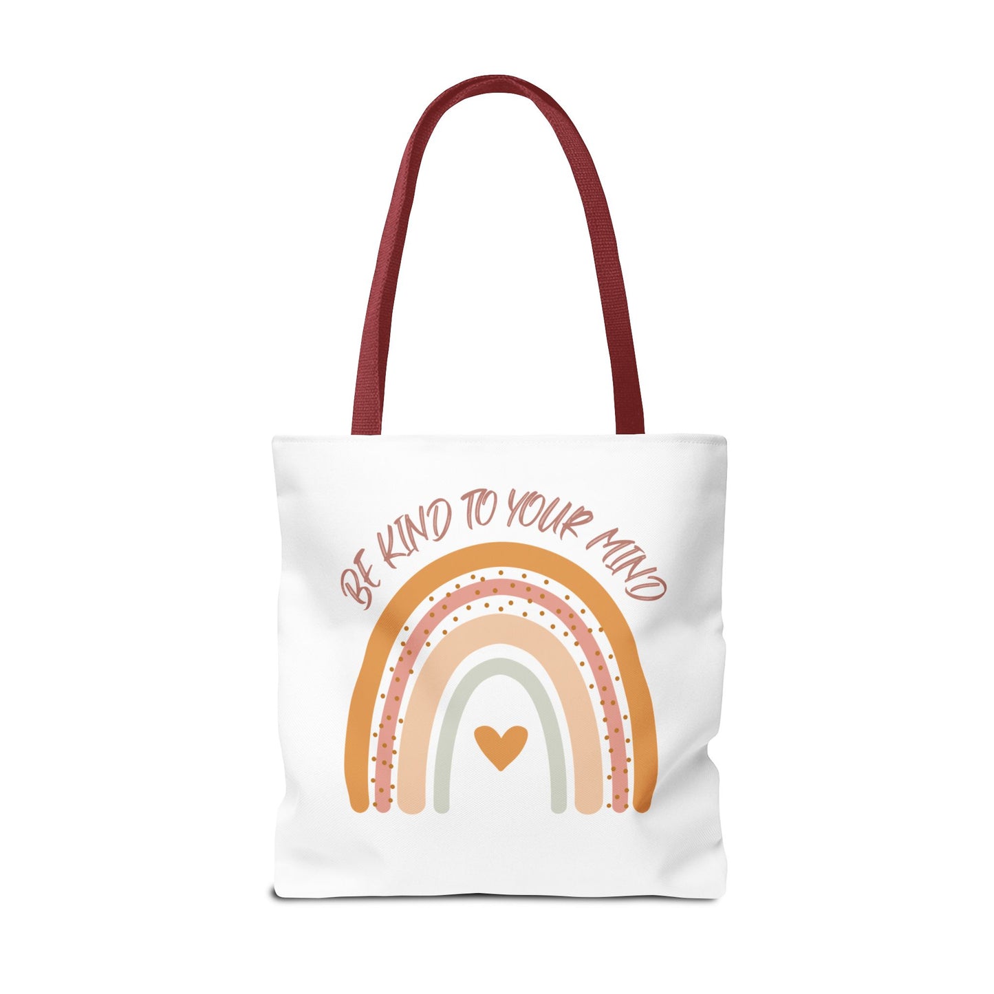 Rainbow Motivational Tote Bag, Eco-Friendly Shopper, Mindfulness Gift, Everyday Carryall, Inspirational Bag, Cute Rainbows