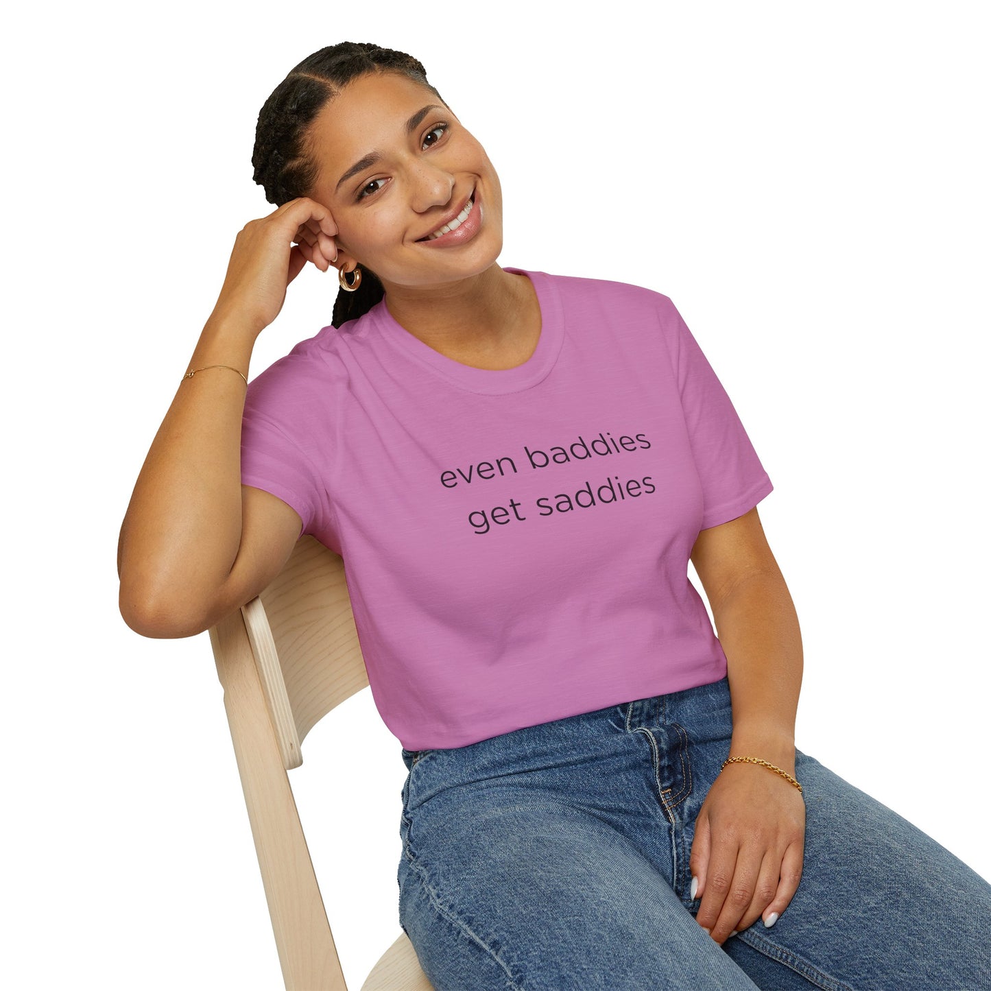 Unisex Softstyle T-Shirt: Fun and Quirky Tee for Baddies, Casual Wear, Birthday Gift, Trendy Fashion, Unique Gift Idea, Everyday Comfort