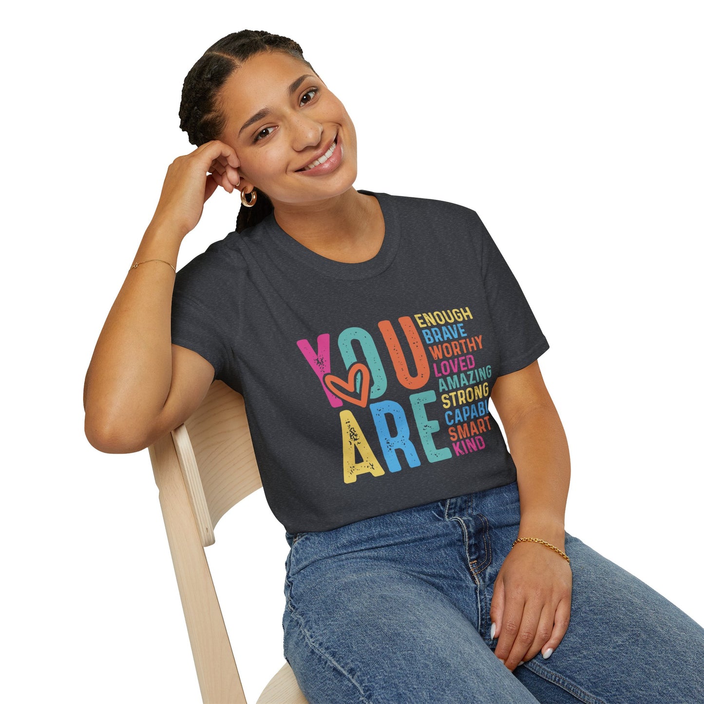 Inspirational Unisex T-Shirt - You Are Enough, Casual Wear