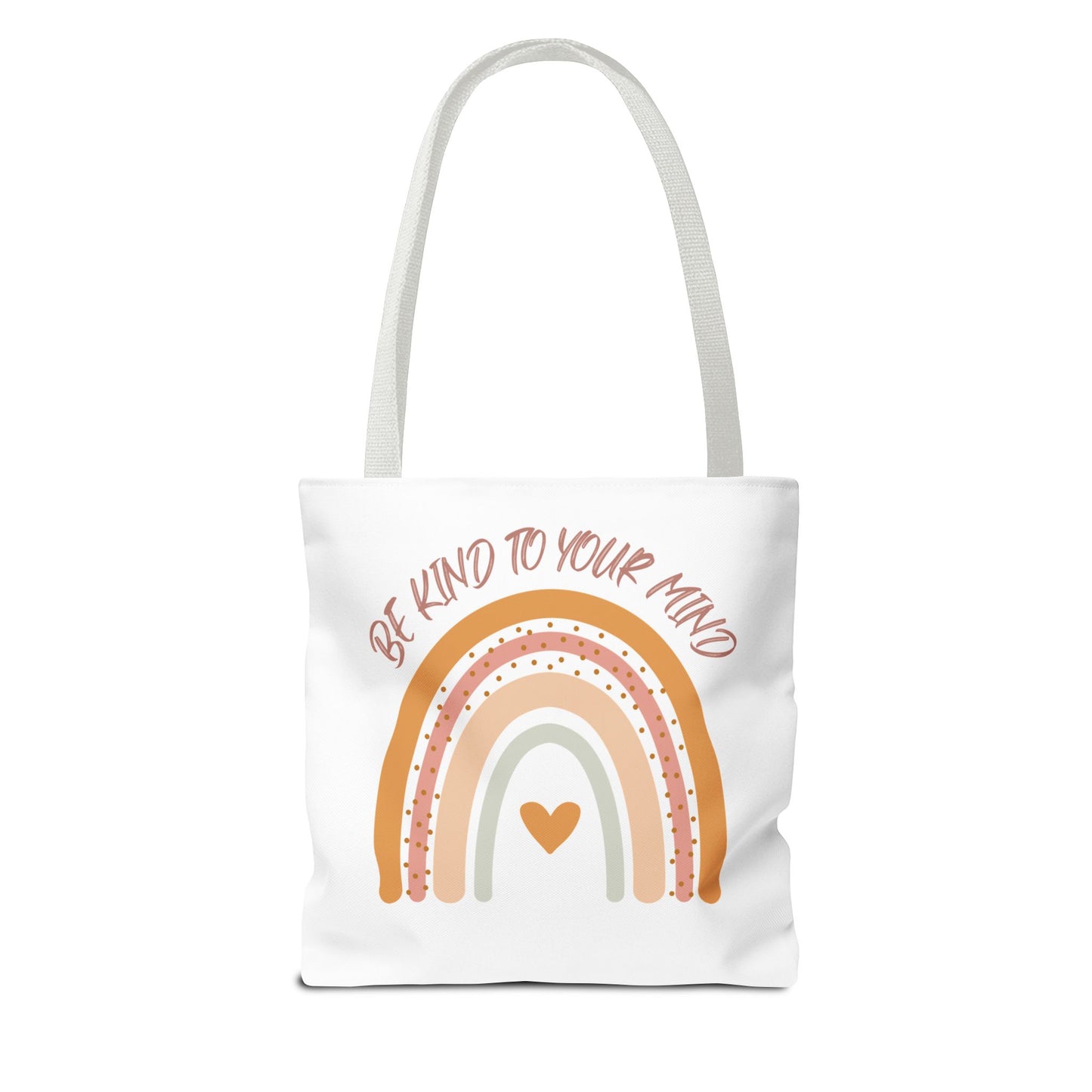 Rainbow Motivational Tote Bag, Eco-Friendly Shopper, Mindfulness Gift, Everyday Carryall, Inspirational Bag, Cute Rainbows