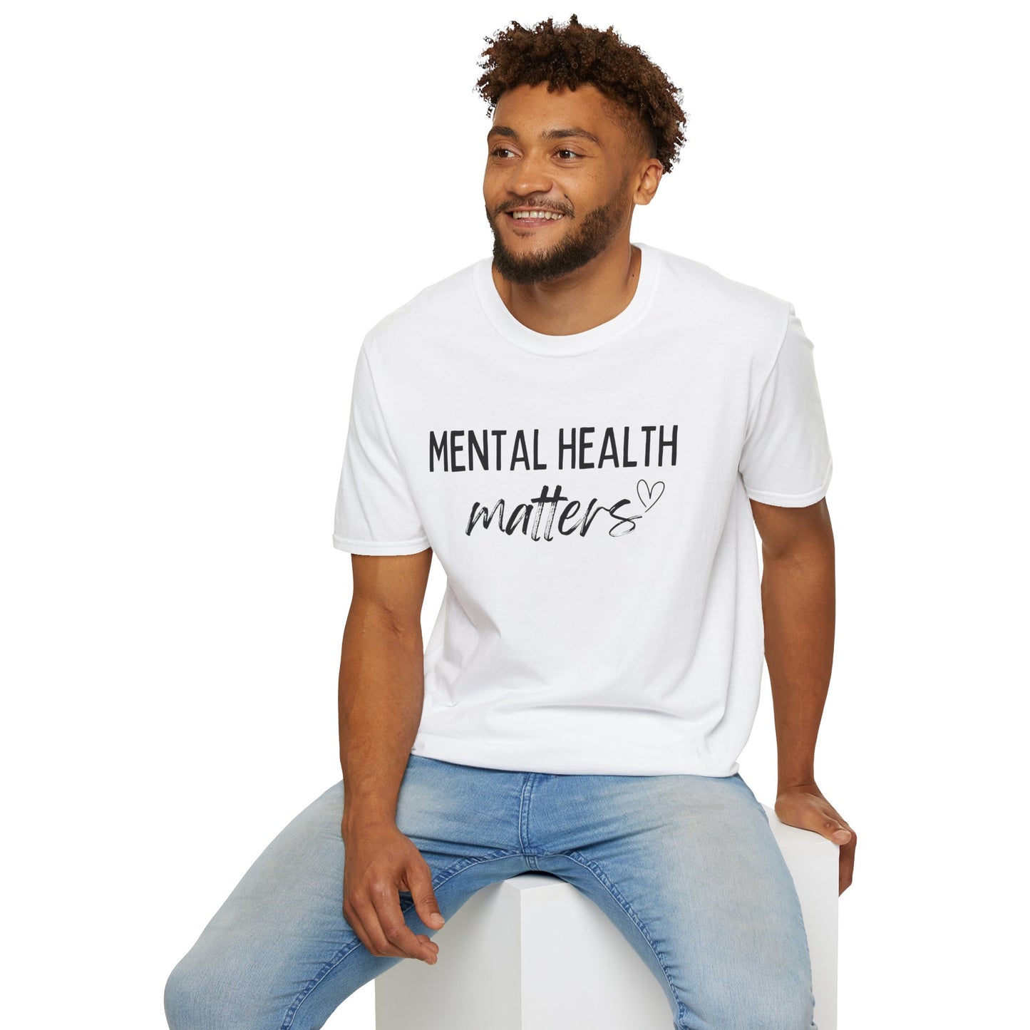 Mental Health Matters Unisex Softstyle T-Shirt, Inspirational Tee, Self-Care Gift, Awareness Apparel, Casual Wear