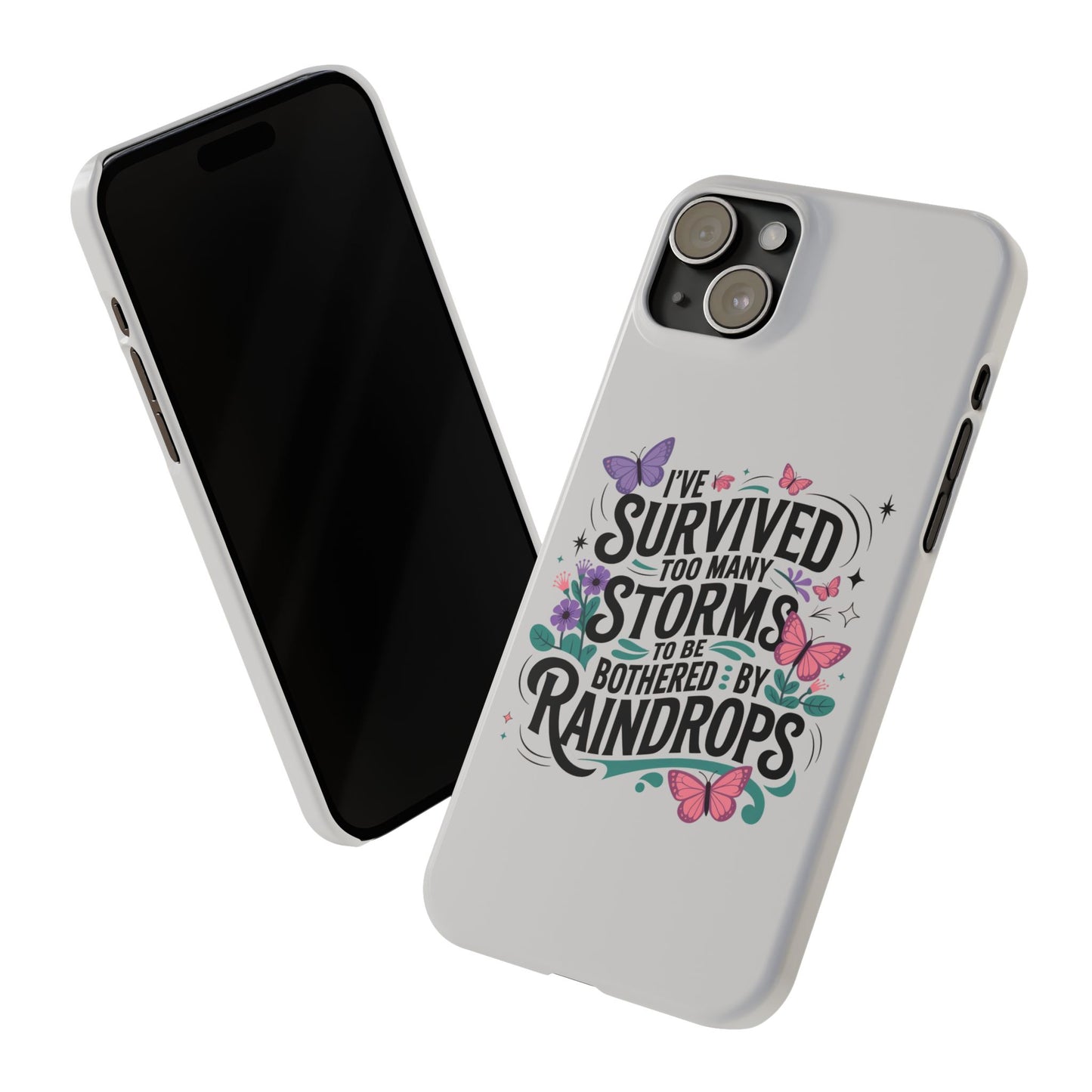 Inspirational Slim Phone Cases, Motivational Phone Cover, Butterfly Phone Case, Perfect Gift for Nature Lovers, Uplifting Phone Accessory