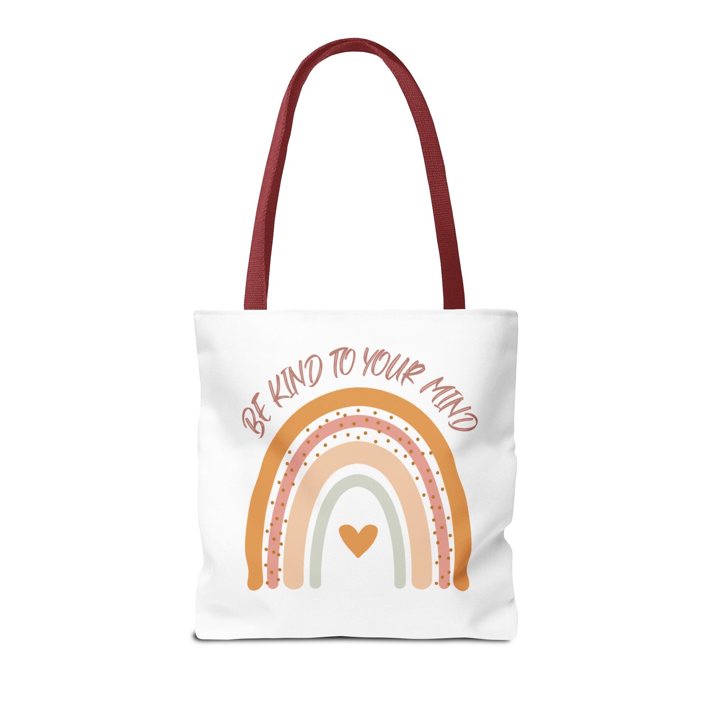 Rainbow Motivational Tote Bag, Eco-Friendly Shopper, Mindfulness Gift, Everyday Carryall, Inspirational Bag, Cute Rainbows
