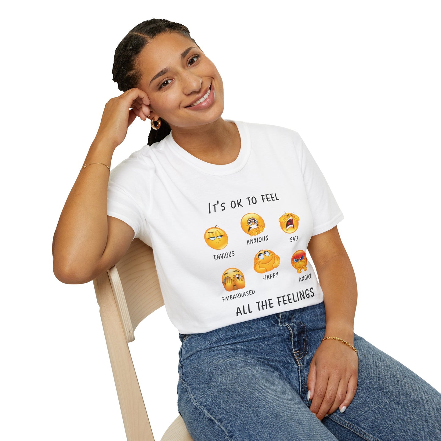 Emotional Awareness T-Shirt, Feelings Tee, Unisex Graphic Tee, Comfortable Everyday Wear, Gift for Friends and Family