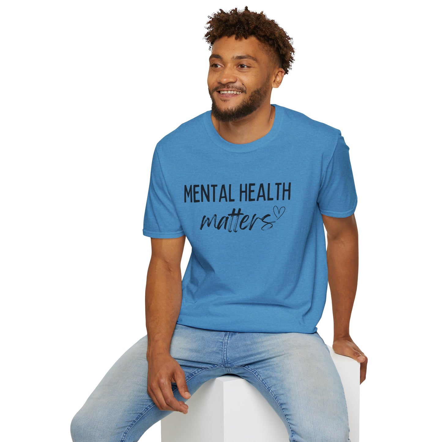 Mental Health Matters Unisex Softstyle T-Shirt, Inspirational Tee, Self-Care Gift, Awareness Apparel, Casual Wear
