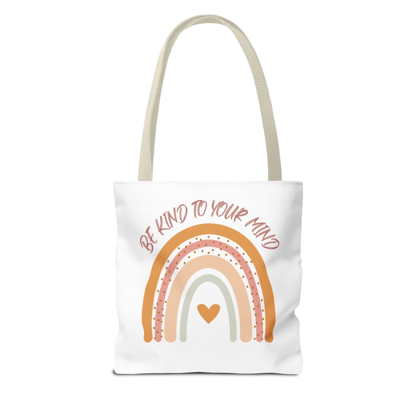 Rainbow Motivational Tote Bag, Eco-Friendly Shopper, Mindfulness Gift, Everyday Carryall, Inspirational Bag, Cute Rainbows