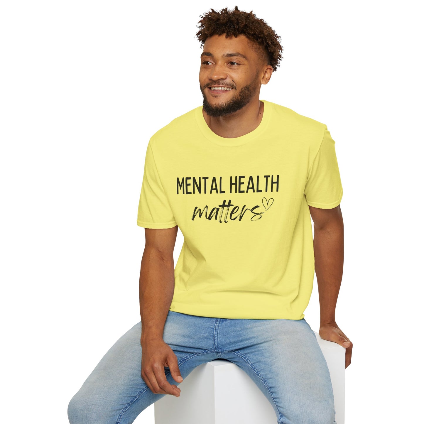 Mental Health Matters Unisex Softstyle T-Shirt, Inspirational Tee, Self-Care Gift, Awareness Apparel, Casual Wear