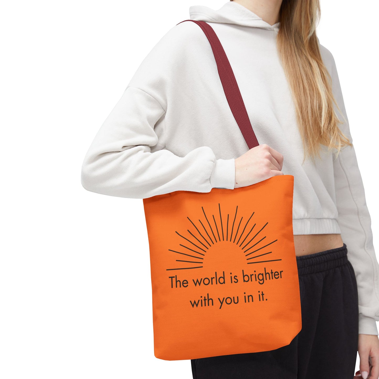 Sunrise Inspiration Tote Bag - Motivational Quote, Beach Bag, Gift for Her, Eco-Friendly Shopping, Summer Vibes