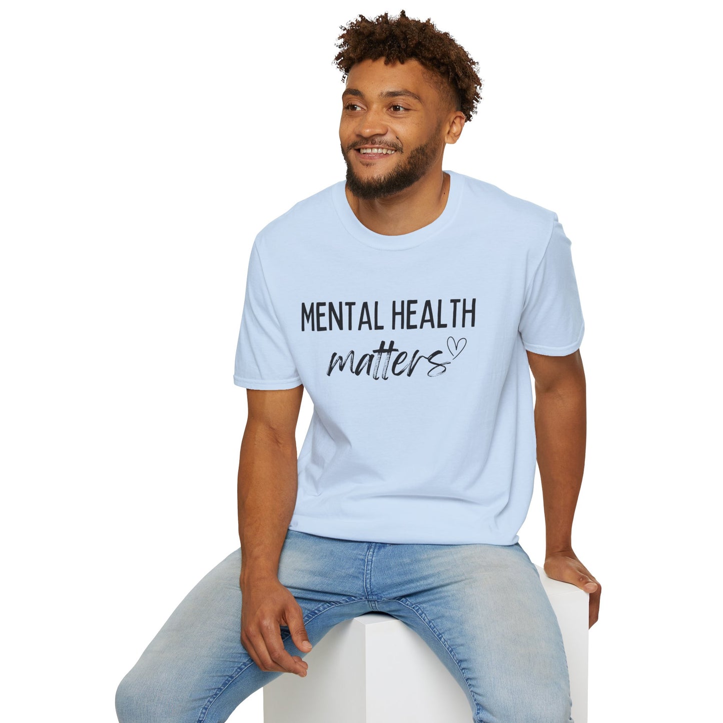 Mental Health Matters Unisex Softstyle T-Shirt, Inspirational Tee, Self-Care Gift, Awareness Apparel, Casual Wear