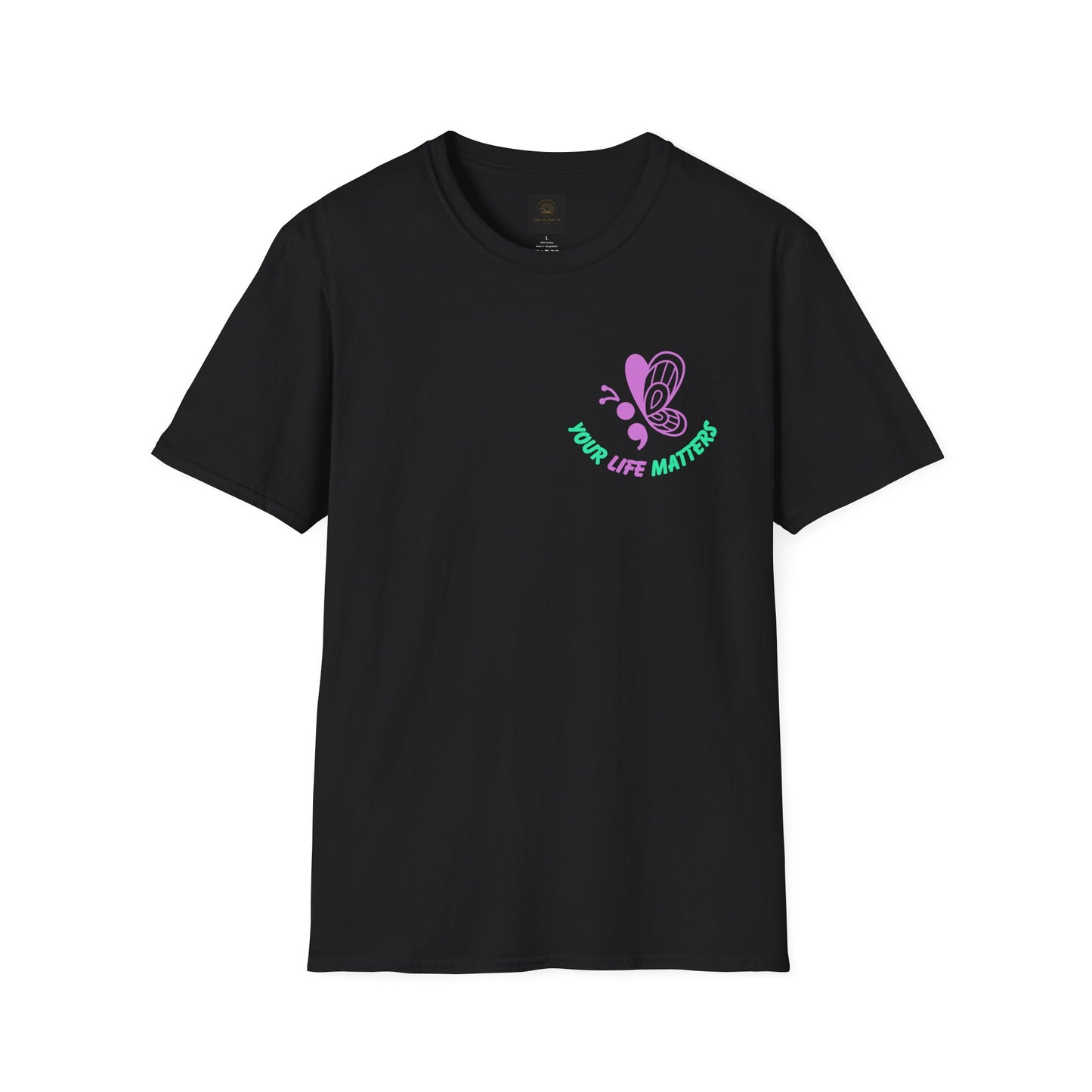 Butterfly Awareness T-Shirt | Unisex Softstyle Tee | No Story Should End Too Soon | Inspirational Gift for Support, Hope, and Remembrance