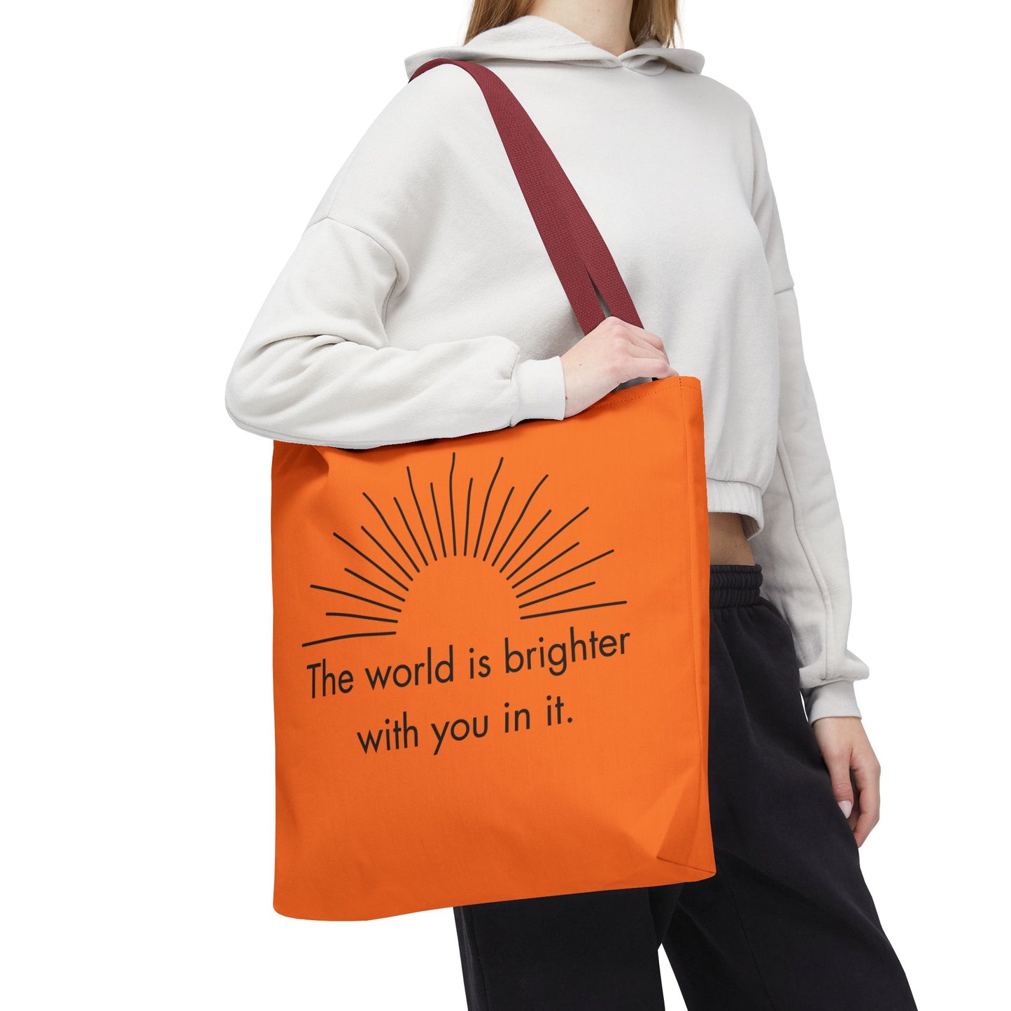Sunrise Inspiration Tote Bag - Motivational Quote, Beach Bag, Gift for Her, Eco-Friendly Shopping, Summer Vibes