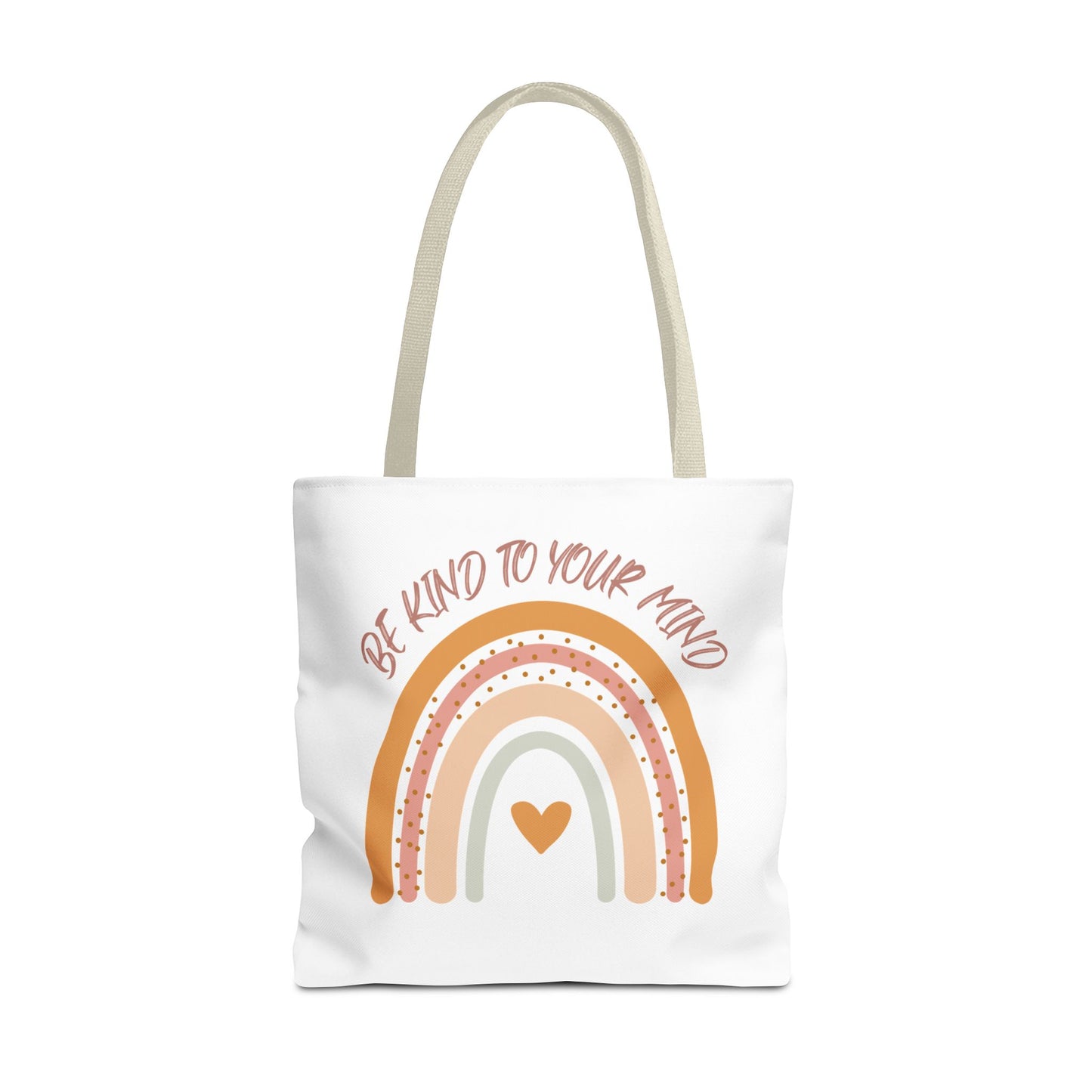 Rainbow Motivational Tote Bag, Eco-Friendly Shopper, Mindfulness Gift, Everyday Carryall, Inspirational Bag, Cute Rainbows