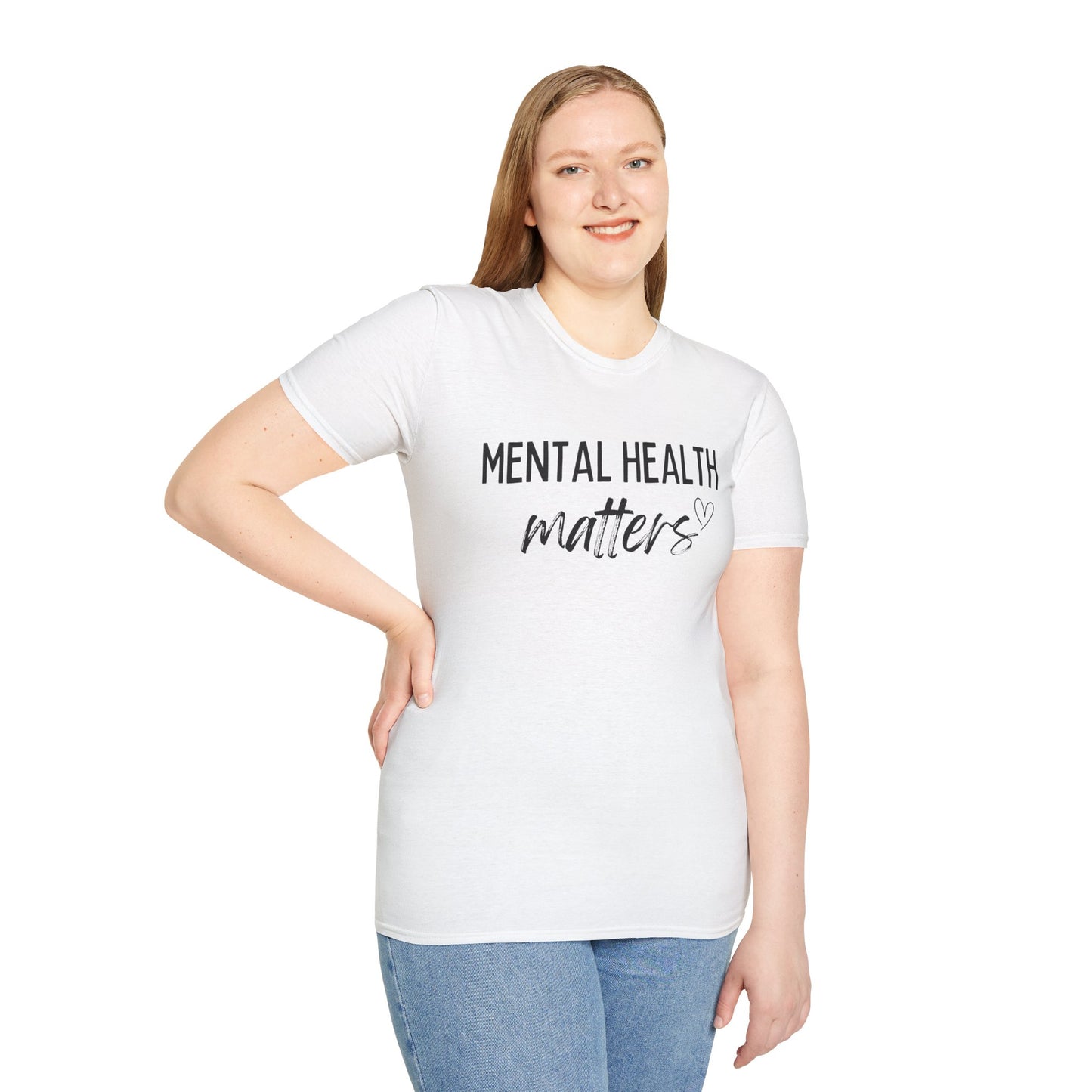 Mental Health Matters Unisex Softstyle T-Shirt, Inspirational Tee, Self-Care Gift, Awareness Apparel, Casual Wear