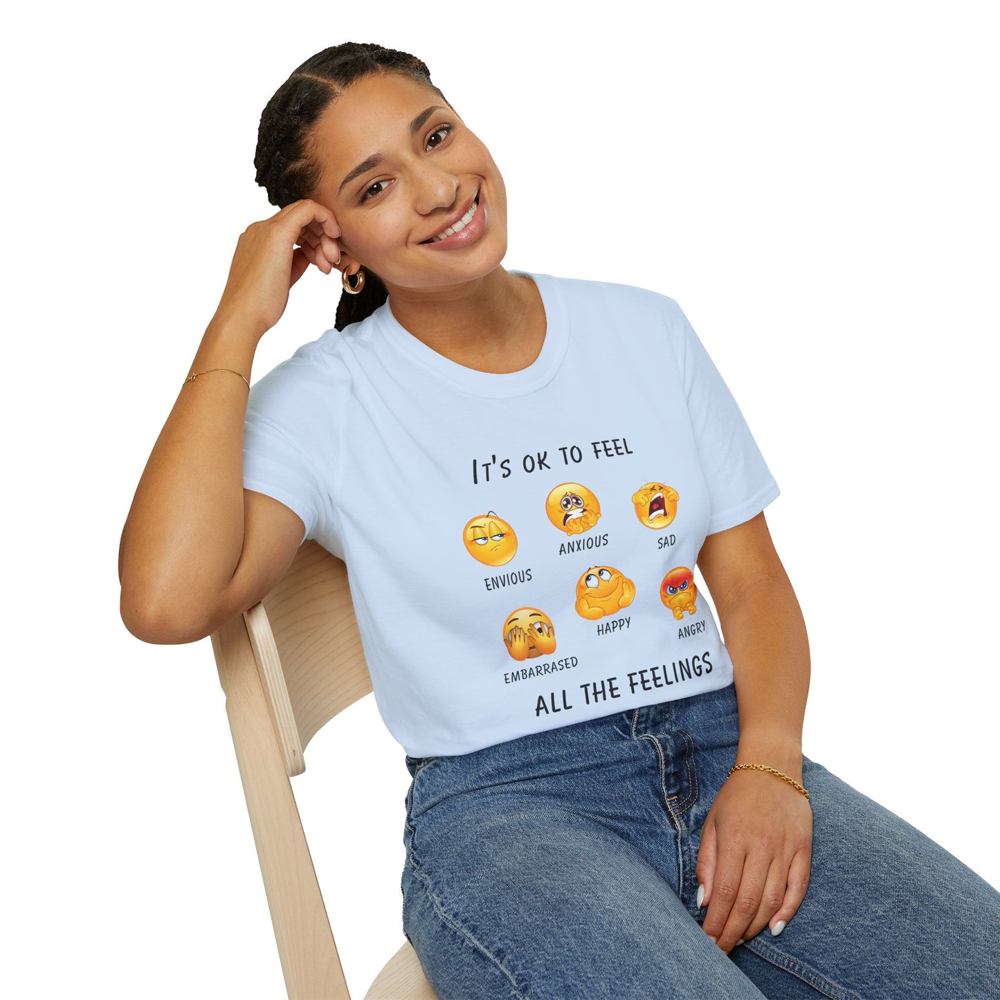 Emotional Awareness T-Shirt, Feelings Tee, Unisex Graphic Tee, Comfortable Everyday Wear, Gift for Friends and Family