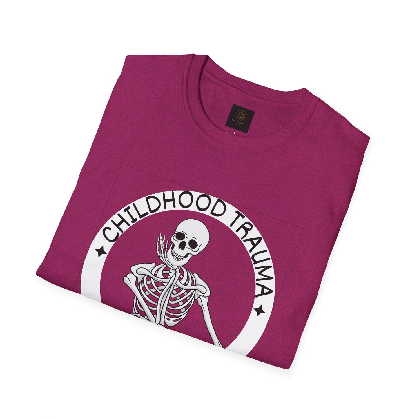 Funny Skeleton T-Shirt - Childhood Trauma Made Me Hilarious, Unisex Softstyle Tee