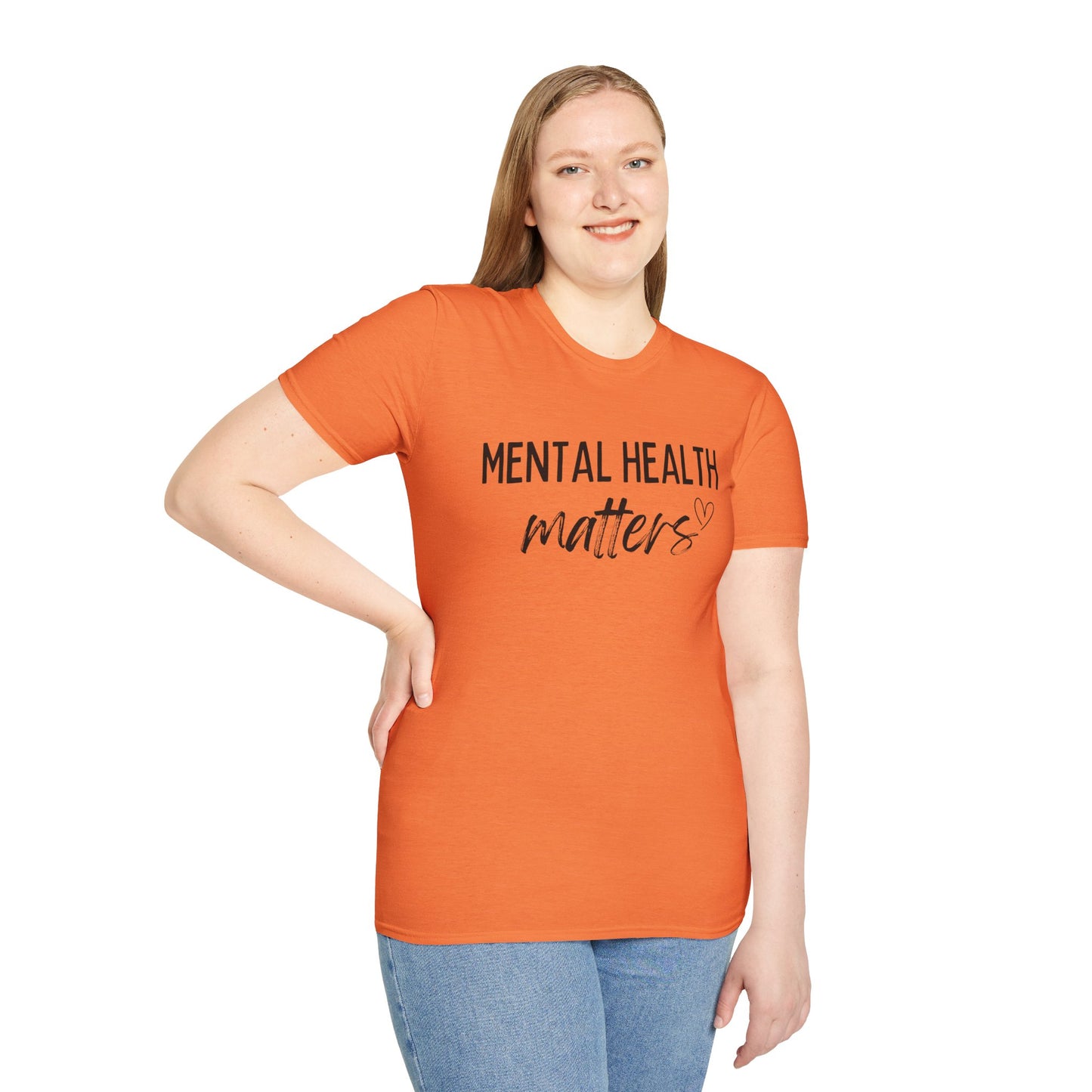 Mental Health Matters Unisex Softstyle T-Shirt, Inspirational Tee, Self-Care Gift, Awareness Apparel, Casual Wear