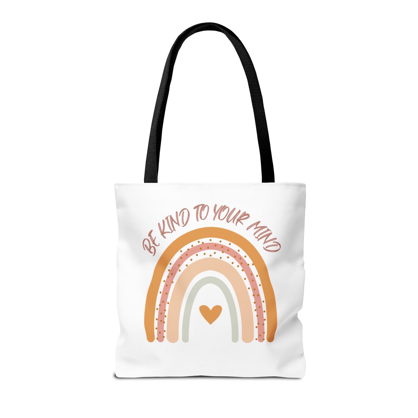 Rainbow Motivational Tote Bag, Eco-Friendly Shopper, Mindfulness Gift, Everyday Carryall, Inspirational Bag, Cute Rainbows