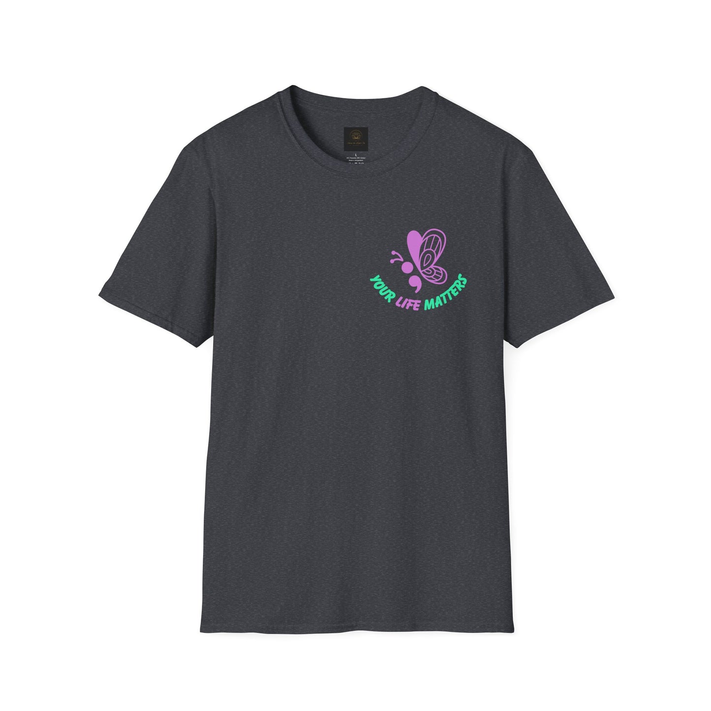 Butterfly Awareness T-Shirt | Unisex Softstyle Tee | No Story Should End Too Soon | Inspirational Gift for Support, Hope, and Remembrance