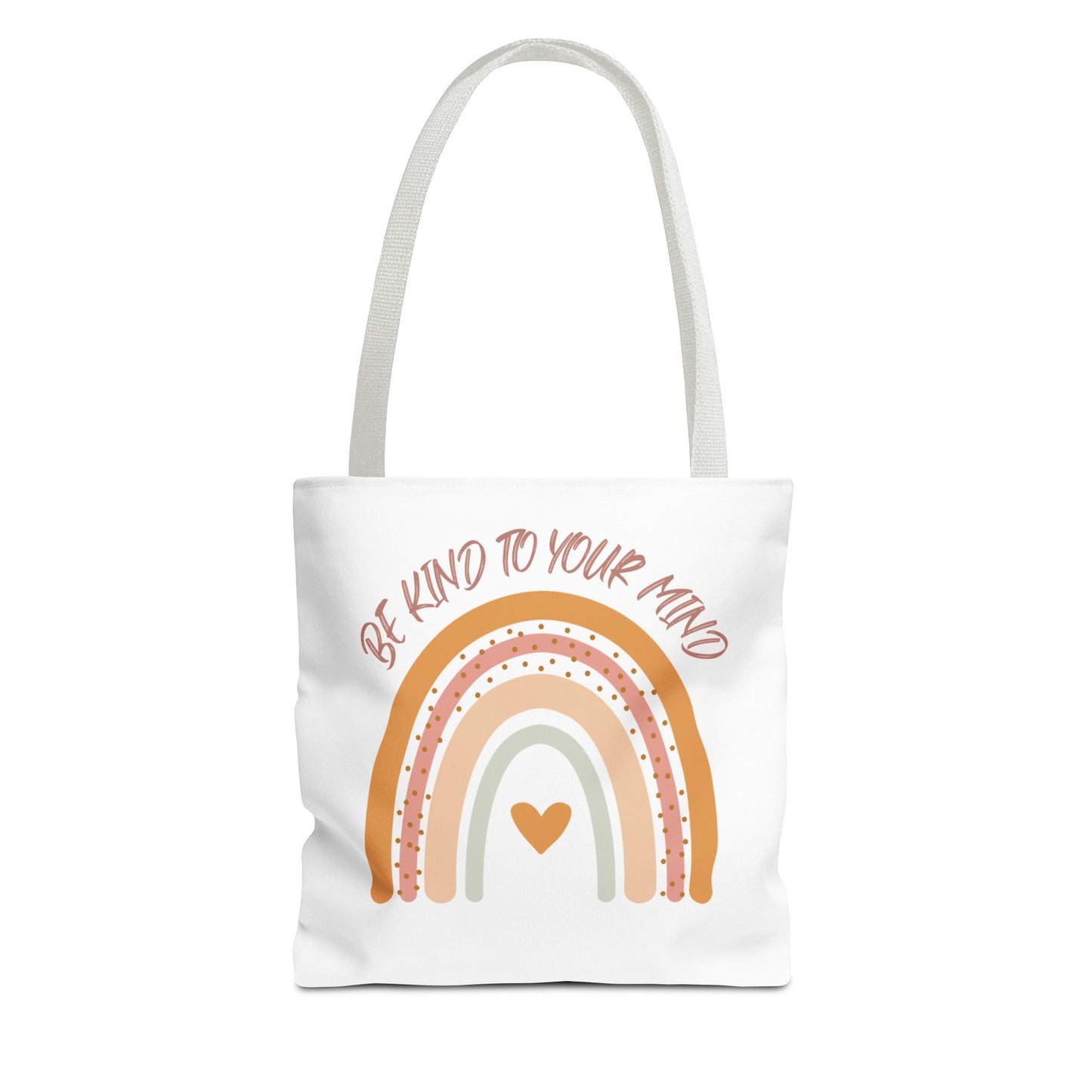 Rainbow Motivational Tote Bag, Eco-Friendly Shopper, Mindfulness Gift, Everyday Carryall, Inspirational Bag, Cute Rainbows