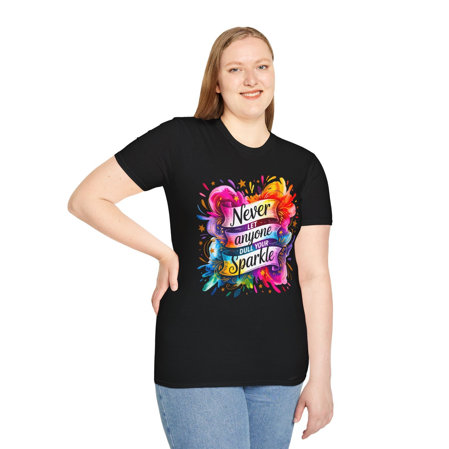 "Never Let Anyone Dull Your Sparkle - Perfect for Gifts, Casual Wear, Celebrations, Pride, Motivation