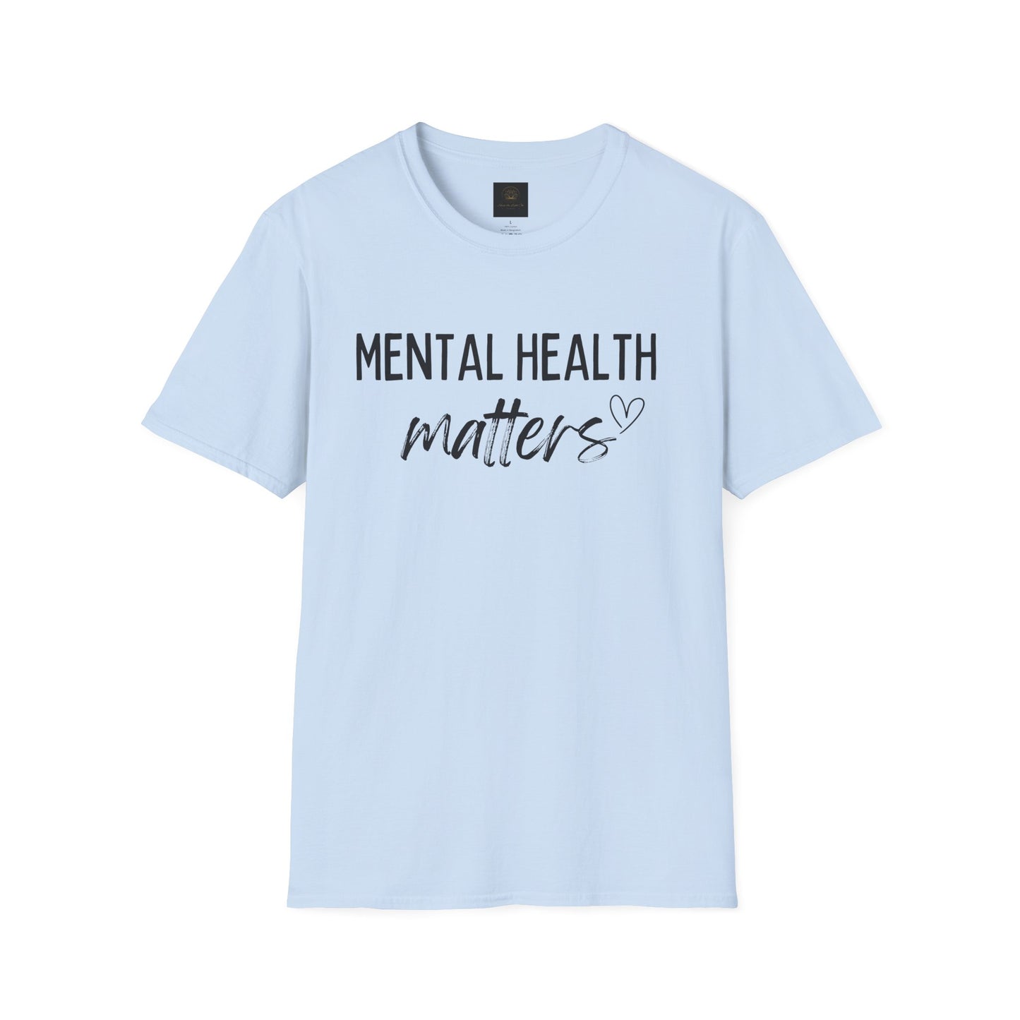 Mental Health Matters Unisex Softstyle T-Shirt, Inspirational Tee, Self-Care Gift, Awareness Apparel, Casual Wear