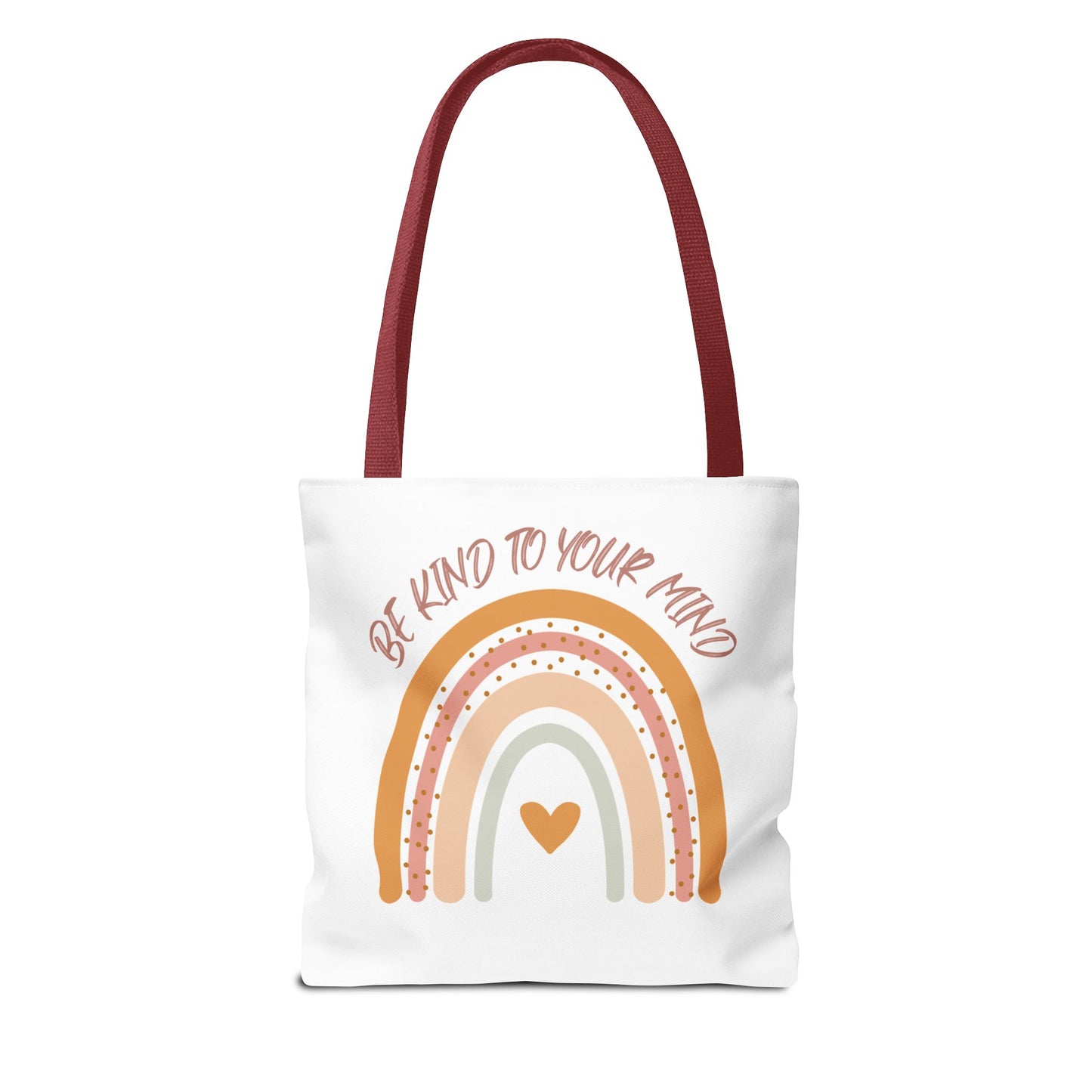 Rainbow Motivational Tote Bag, Eco-Friendly Shopper, Mindfulness Gift, Everyday Carryall, Inspirational Bag, Cute Rainbows
