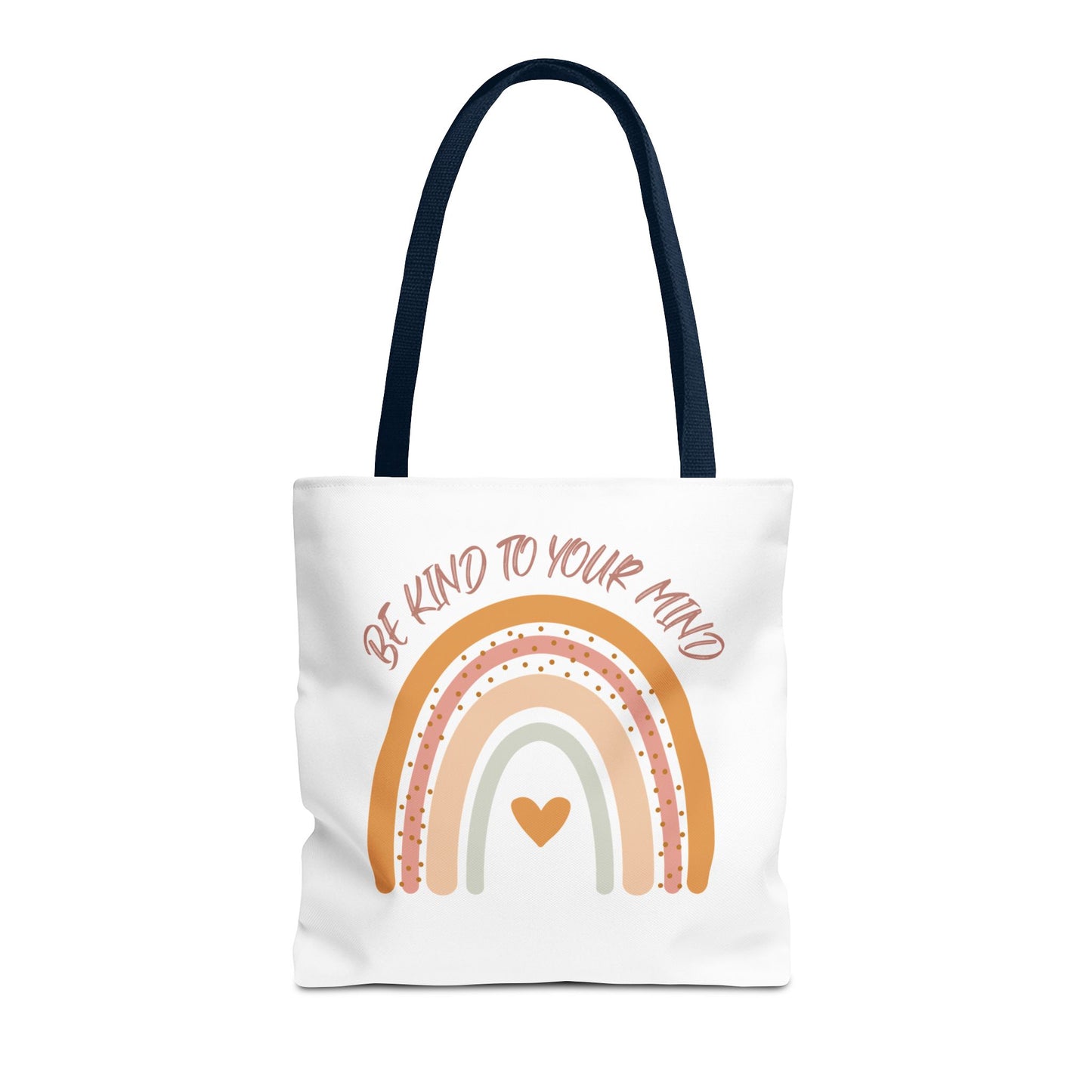 Rainbow Motivational Tote Bag, Eco-Friendly Shopper, Mindfulness Gift, Everyday Carryall, Inspirational Bag, Cute Rainbows