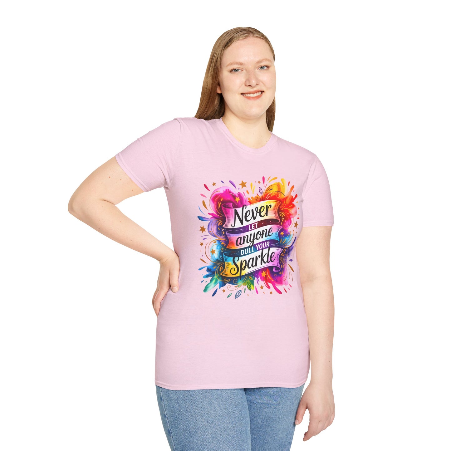 "Never Let Anyone Dull Your Sparkle - Perfect for Gifts, Casual Wear, Celebrations, Pride, Motivation