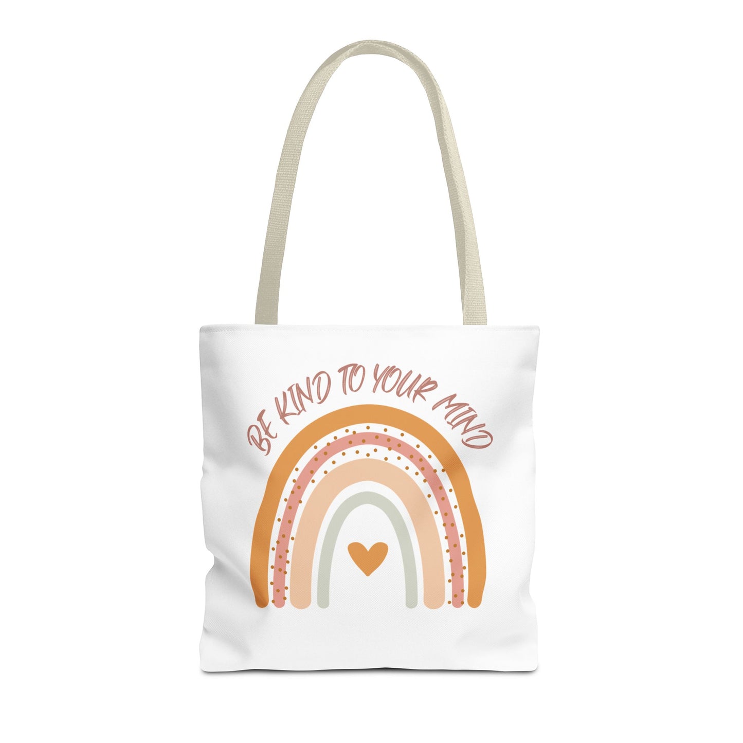 Rainbow Motivational Tote Bag, Eco-Friendly Shopper, Mindfulness Gift, Everyday Carryall, Inspirational Bag, Cute Rainbows