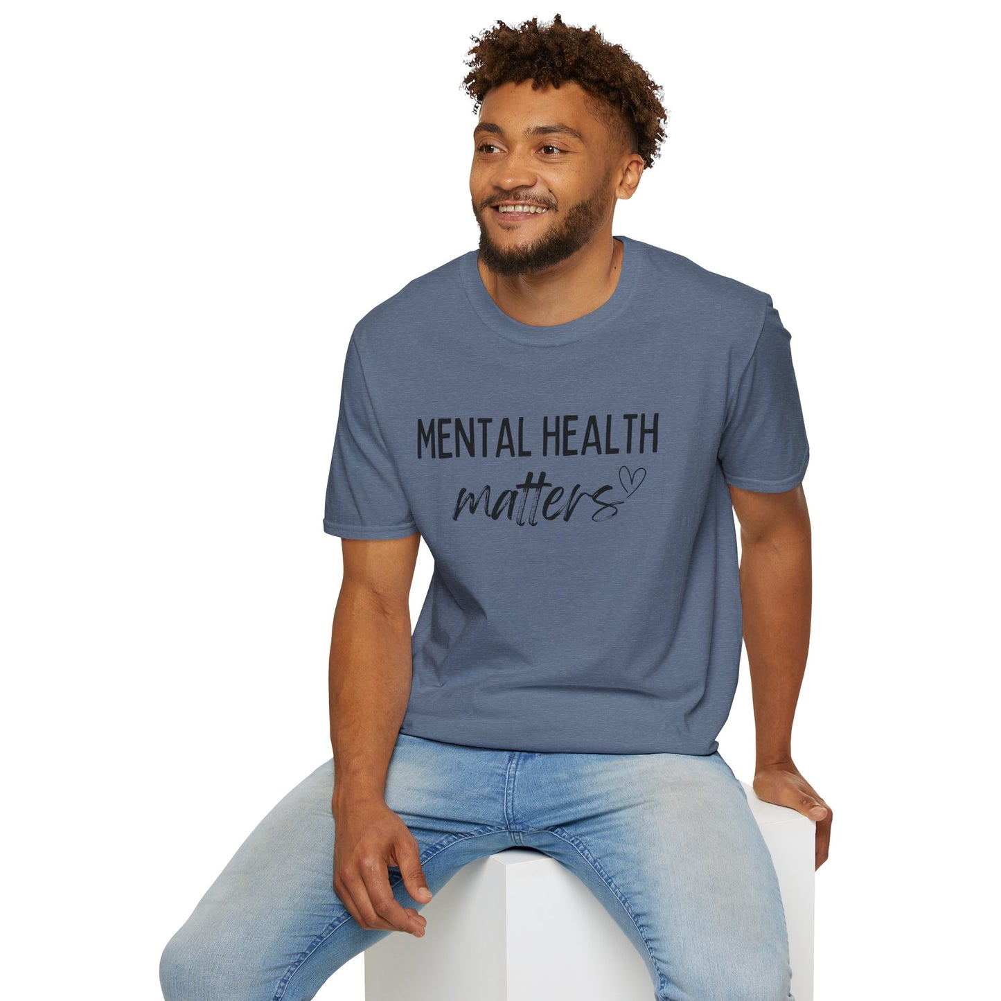 Mental Health Matters Unisex Softstyle T-Shirt, Inspirational Tee, Self-Care Gift, Awareness Apparel, Casual Wear