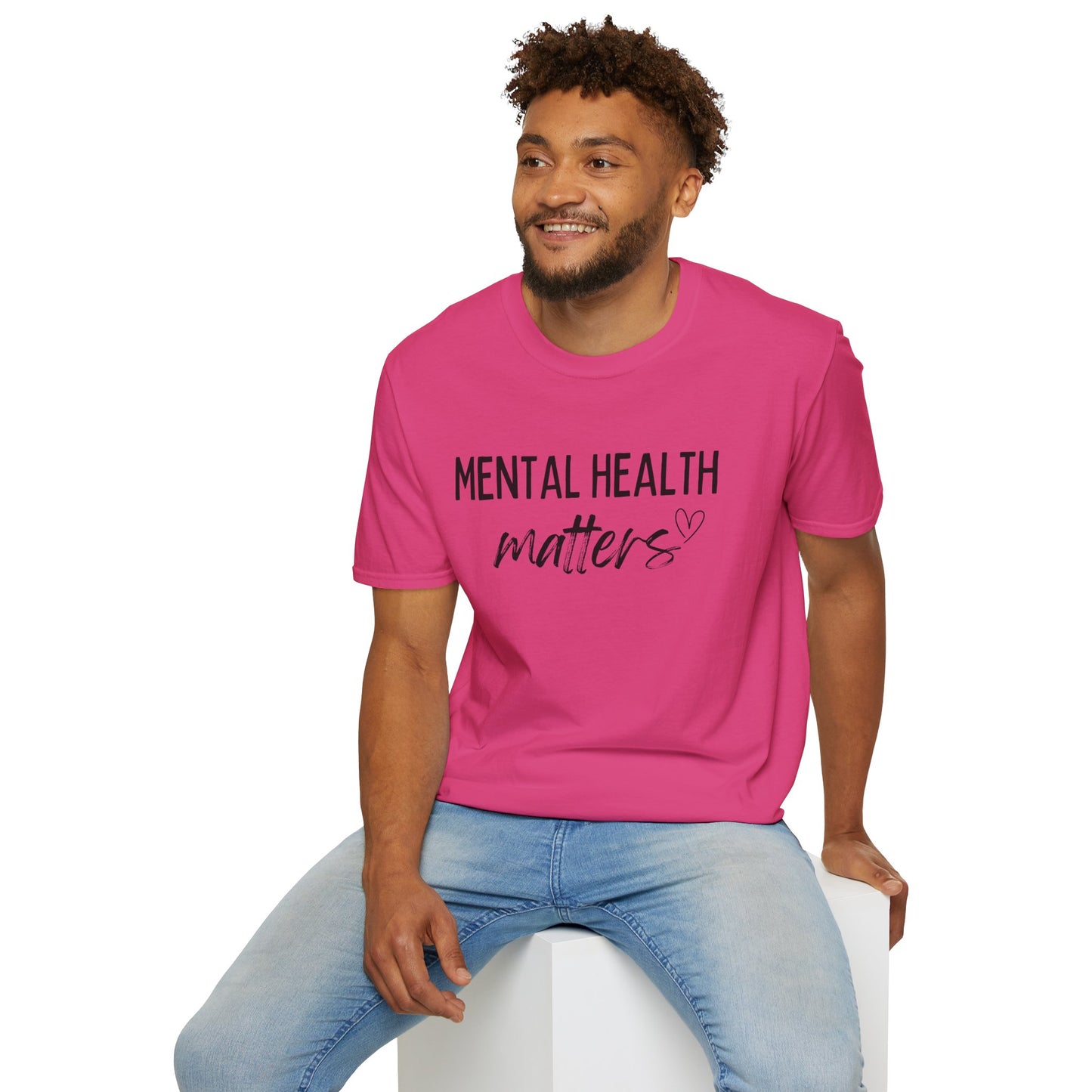 Mental Health Matters Unisex Softstyle T-Shirt, Inspirational Tee, Self-Care Gift, Awareness Apparel, Casual Wear
