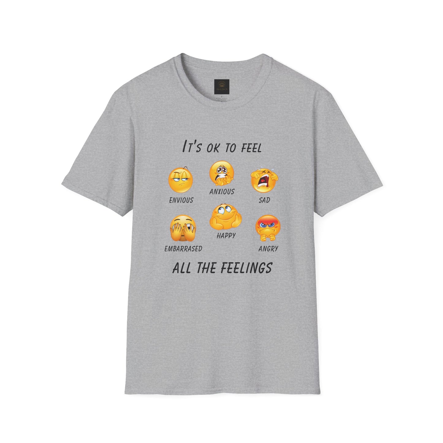 Emotional Awareness T-Shirt, Feelings Tee, Unisex Graphic Tee, Comfortable Everyday Wear, Gift for Friends and Family