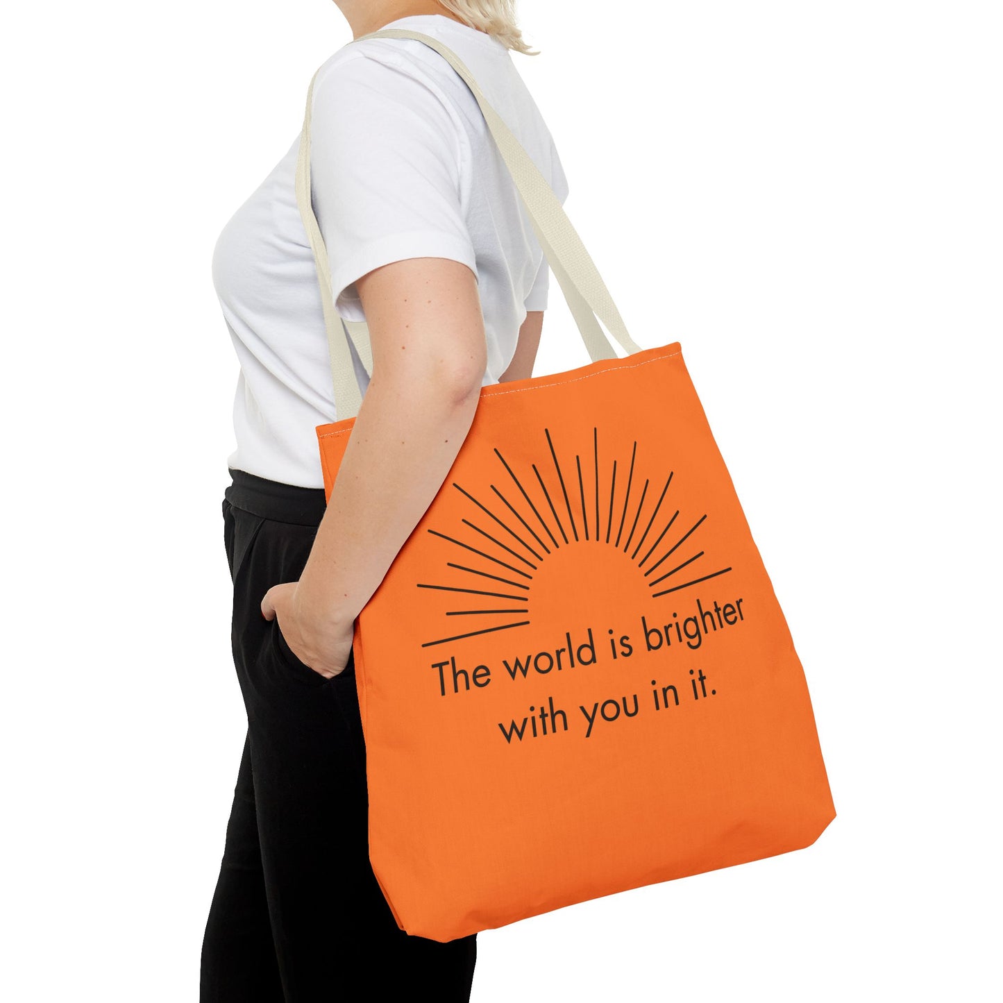 Sunrise Inspiration Tote Bag - Motivational Quote, Beach Bag, Gift for Her, Eco-Friendly Shopping, Summer Vibes