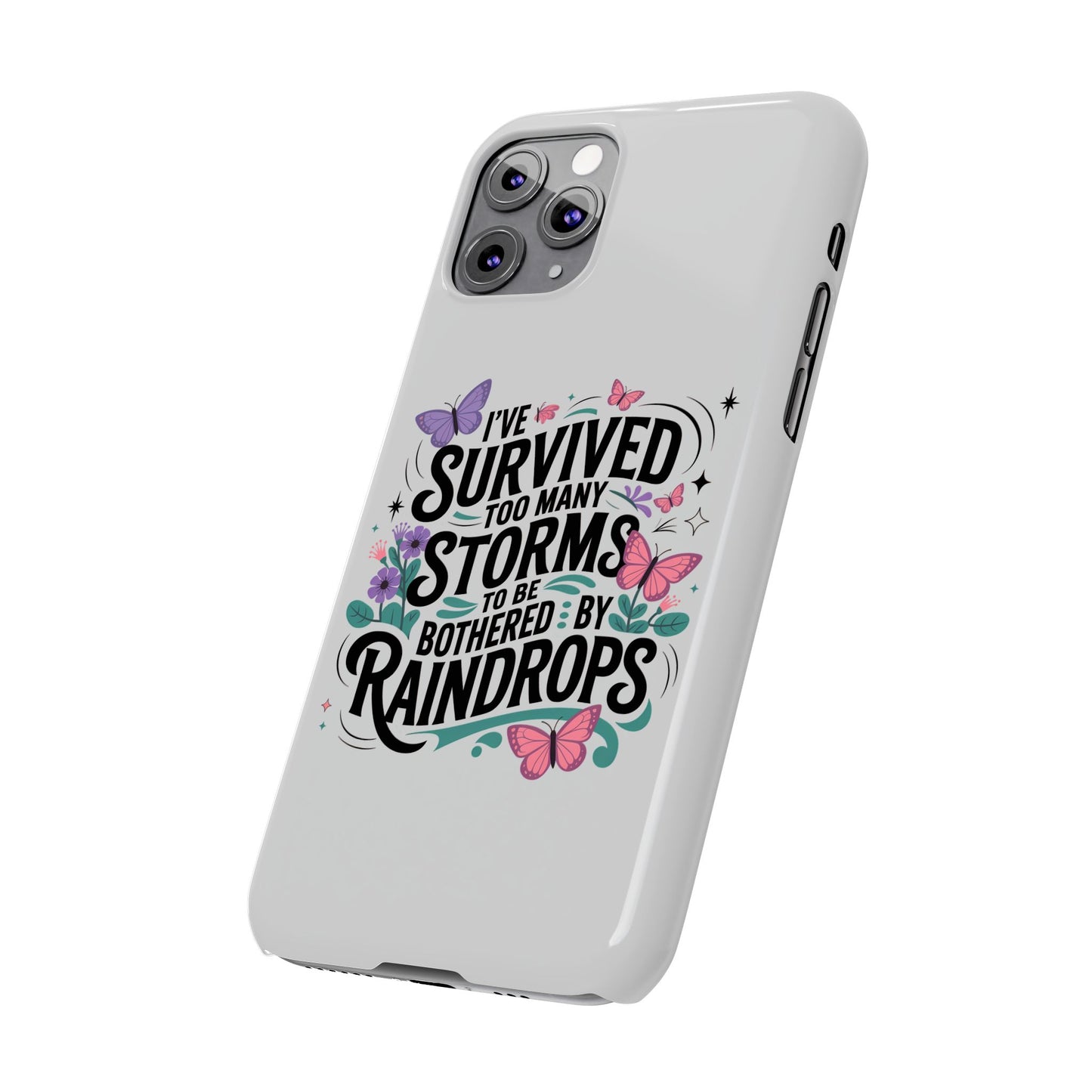 Inspirational Slim Phone Cases, Motivational Phone Cover, Butterfly Phone Case, Perfect Gift for Nature Lovers, Uplifting Phone Accessory