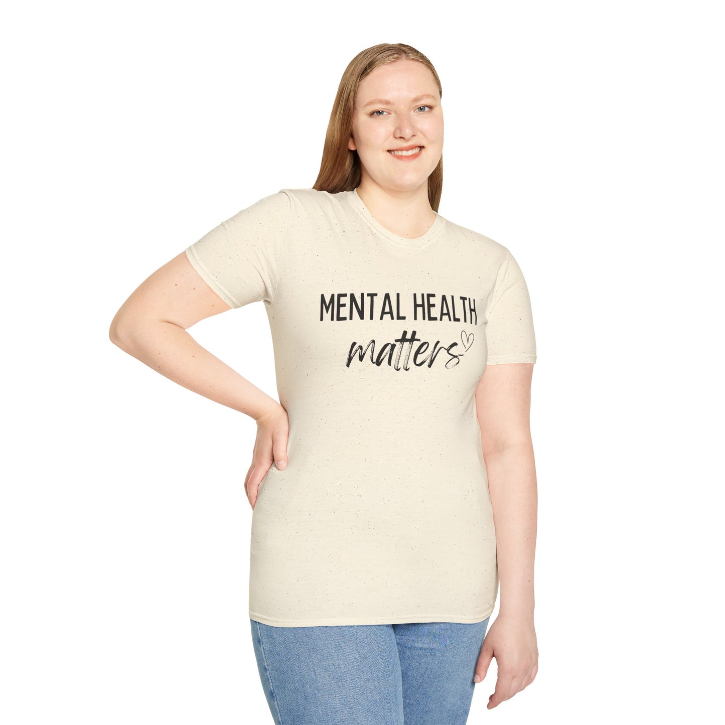 Mental Health Matters Unisex Softstyle T-Shirt, Inspirational Tee, Self-Care Gift, Awareness Apparel, Casual Wear