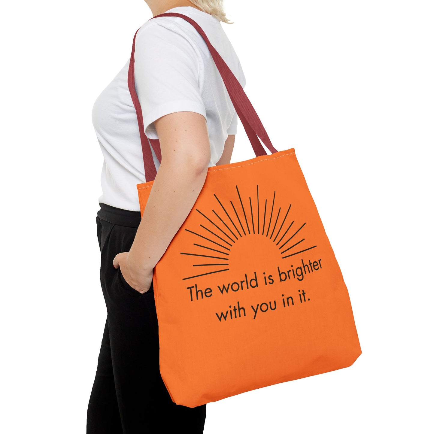 Sunrise Inspiration Tote Bag - Motivational Quote, Beach Bag, Gift for Her, Eco-Friendly Shopping, Summer Vibes
