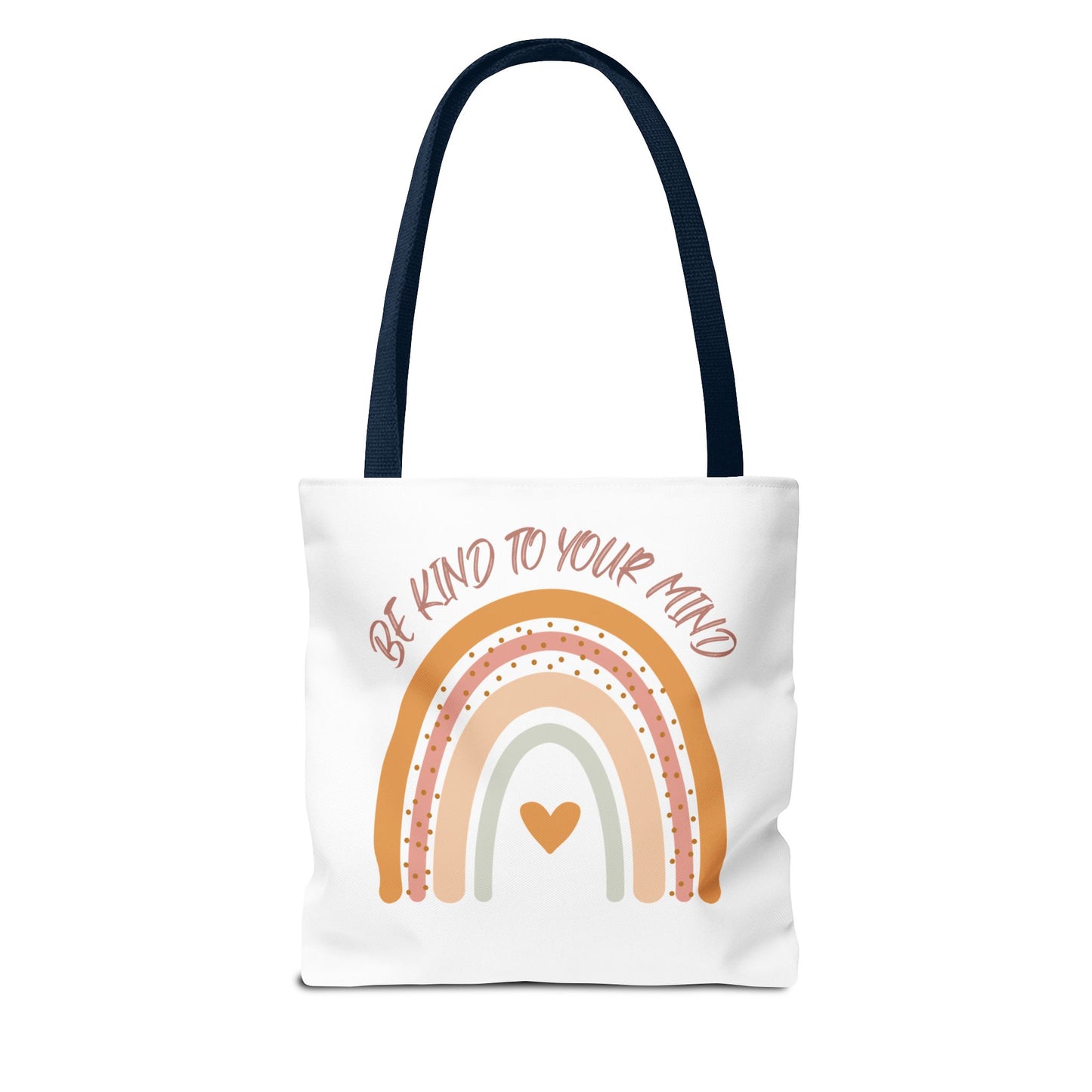 Rainbow Motivational Tote Bag, Eco-Friendly Shopper, Mindfulness Gift, Everyday Carryall, Inspirational Bag, Cute Rainbows