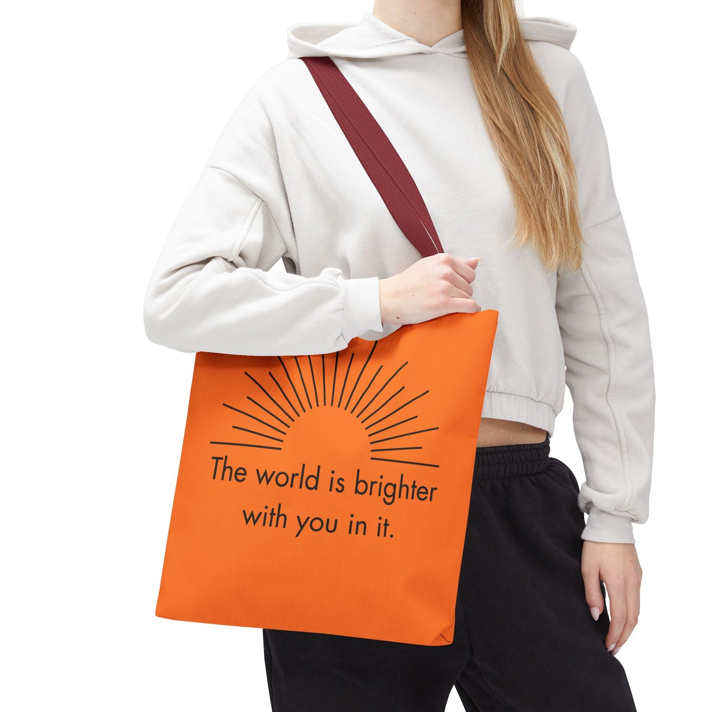 Sunrise Inspiration Tote Bag - Motivational Quote, Beach Bag, Gift for Her, Eco-Friendly Shopping, Summer Vibes