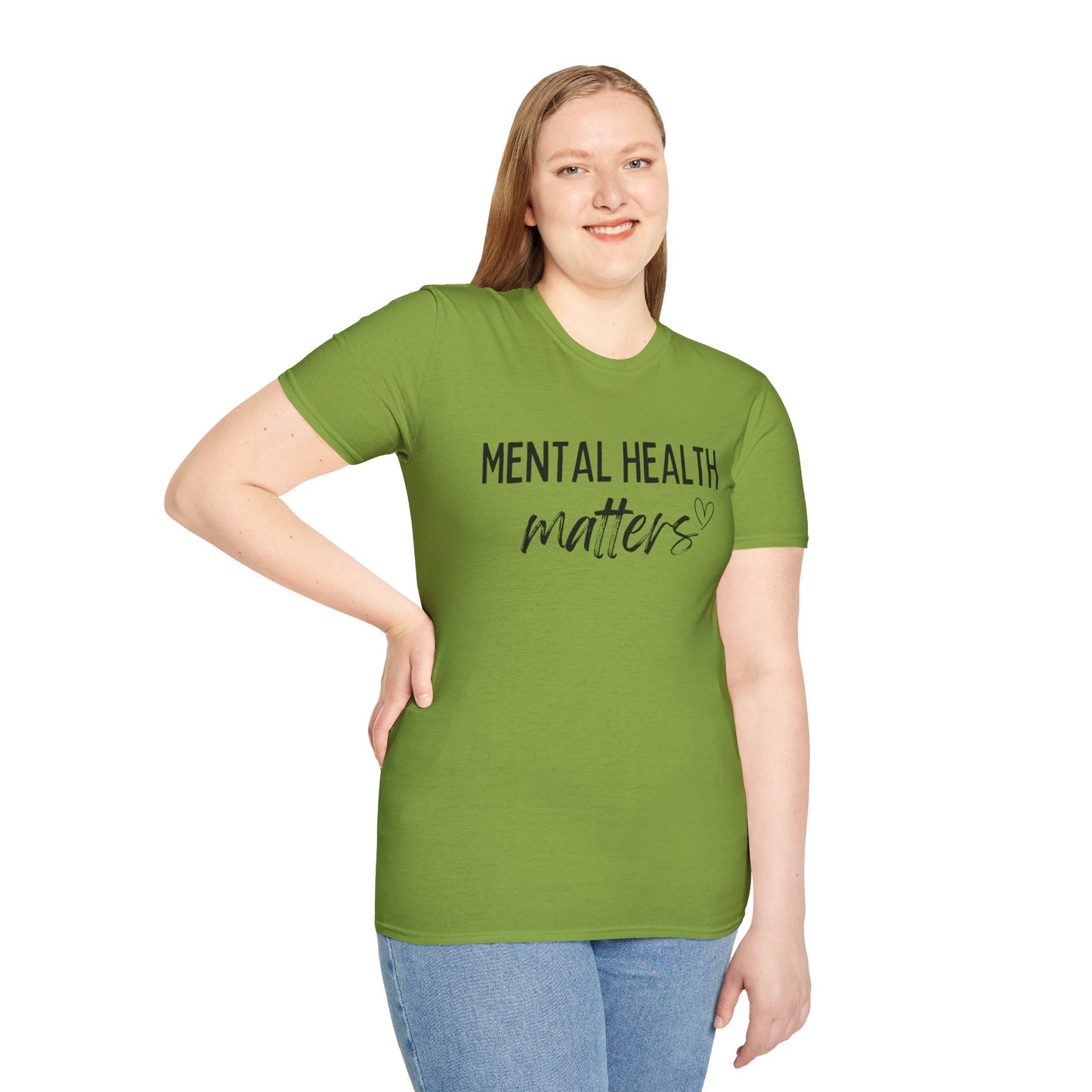 Mental Health Matters Unisex Softstyle T-Shirt, Inspirational Tee, Self-Care Gift, Awareness Apparel, Casual Wear