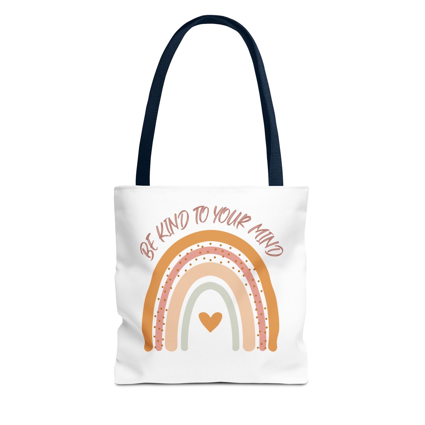 Rainbow Motivational Tote Bag, Eco-Friendly Shopper, Mindfulness Gift, Everyday Carryall, Inspirational Bag, Cute Rainbows
