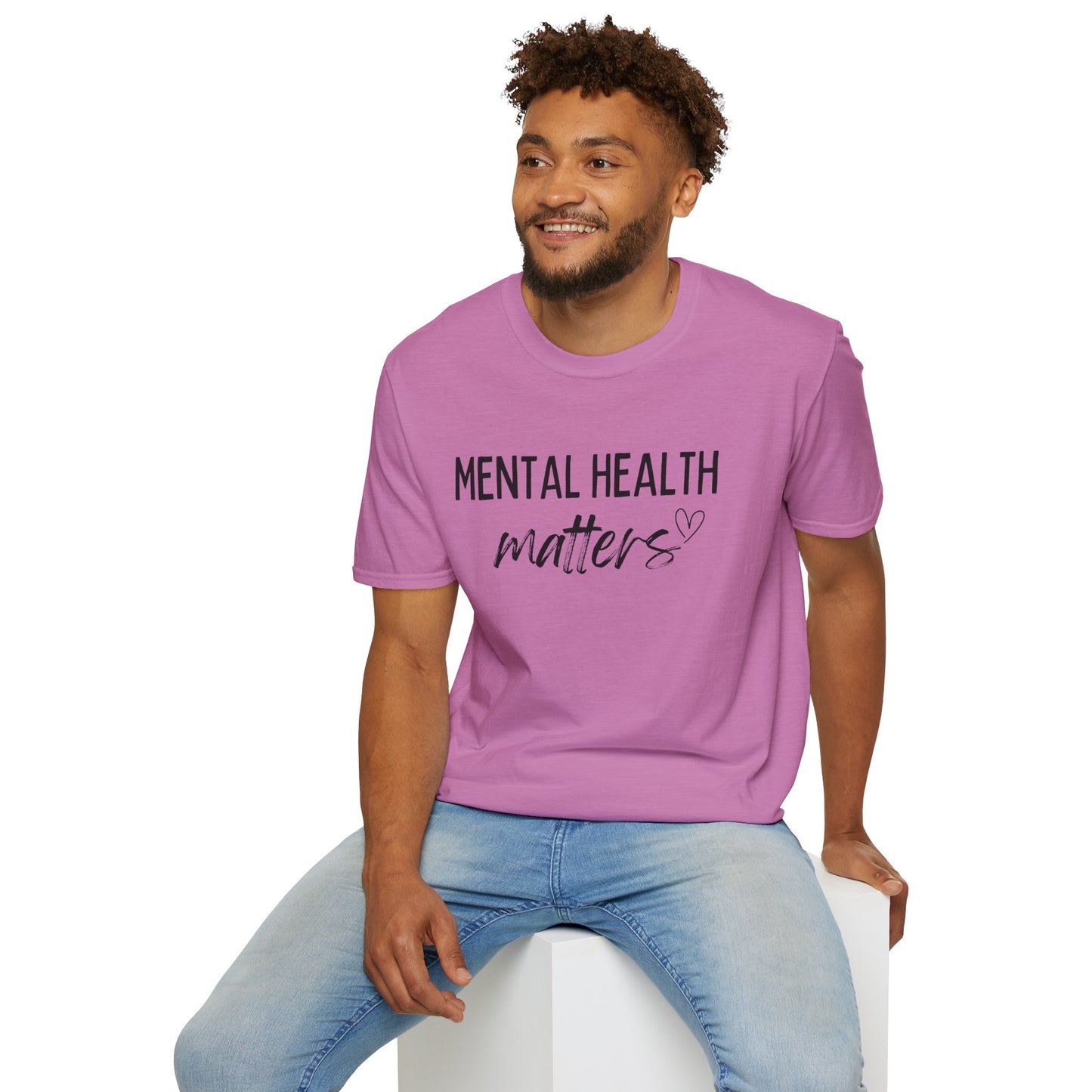 Mental Health Matters Unisex Softstyle T-Shirt, Inspirational Tee, Self-Care Gift, Awareness Apparel, Casual Wear