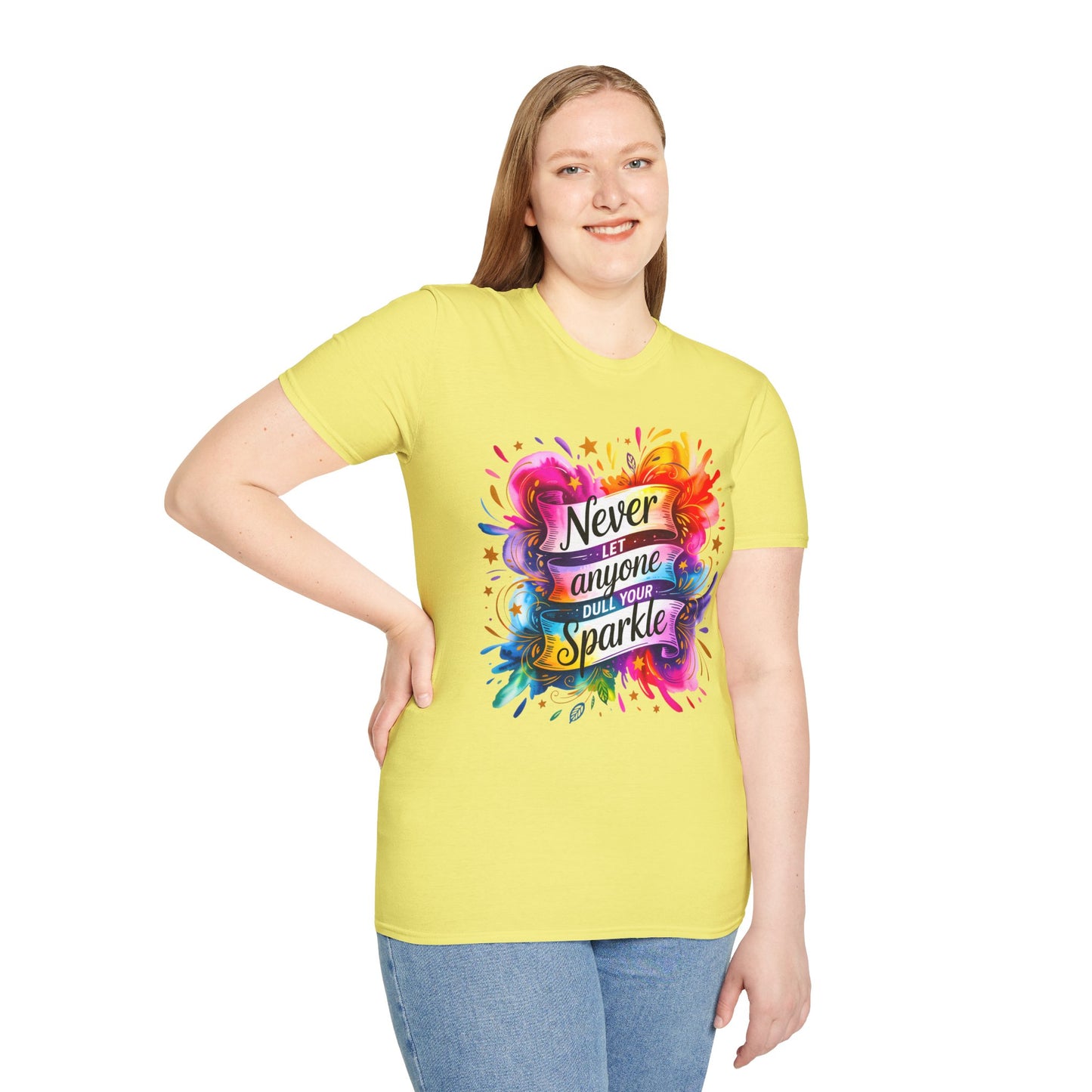 "Never Let Anyone Dull Your Sparkle - Perfect for Gifts, Casual Wear, Celebrations, Pride, Motivation